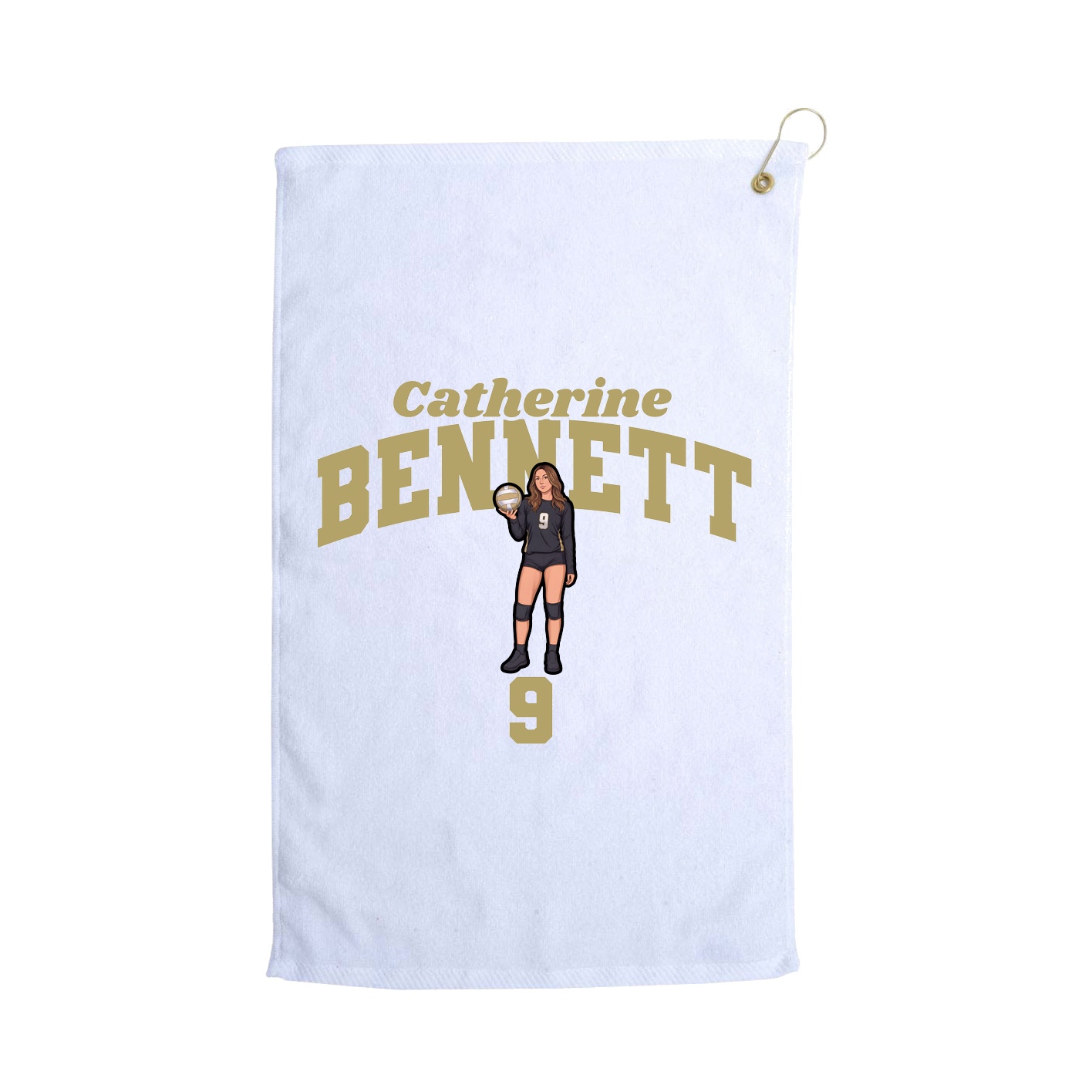 Golf Towel — Signature Arch in White