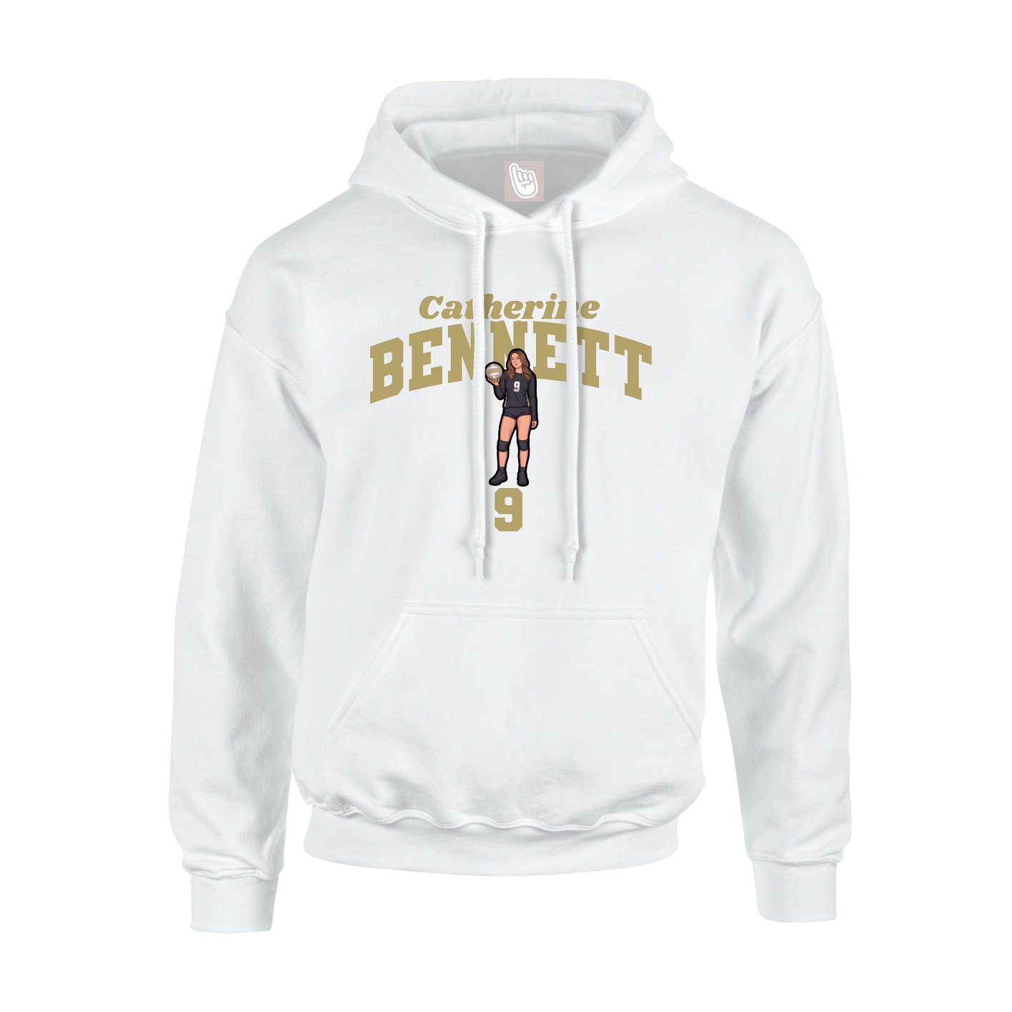Hoodie — Signature Arch in White