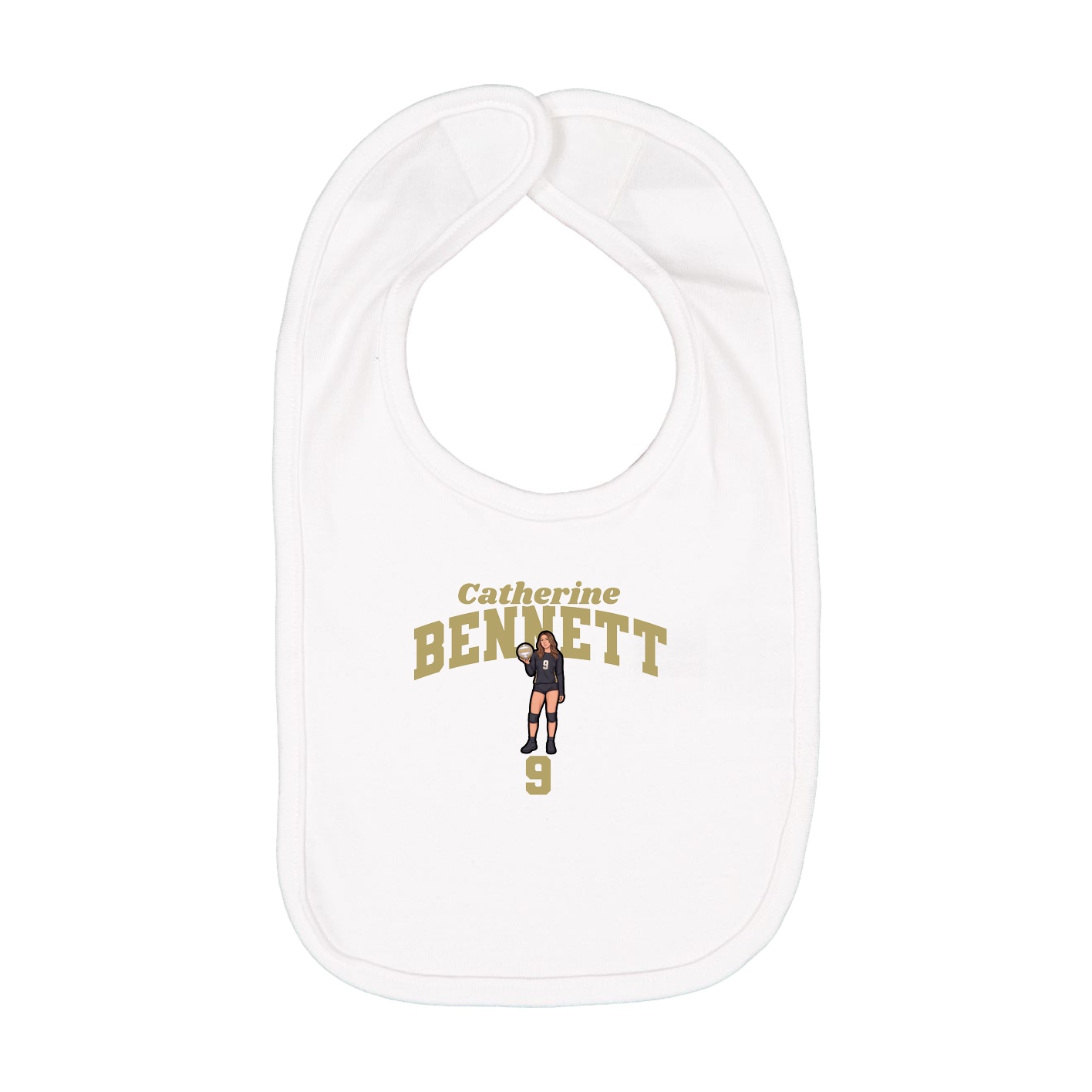 Infant Bib — Signature Arch in White