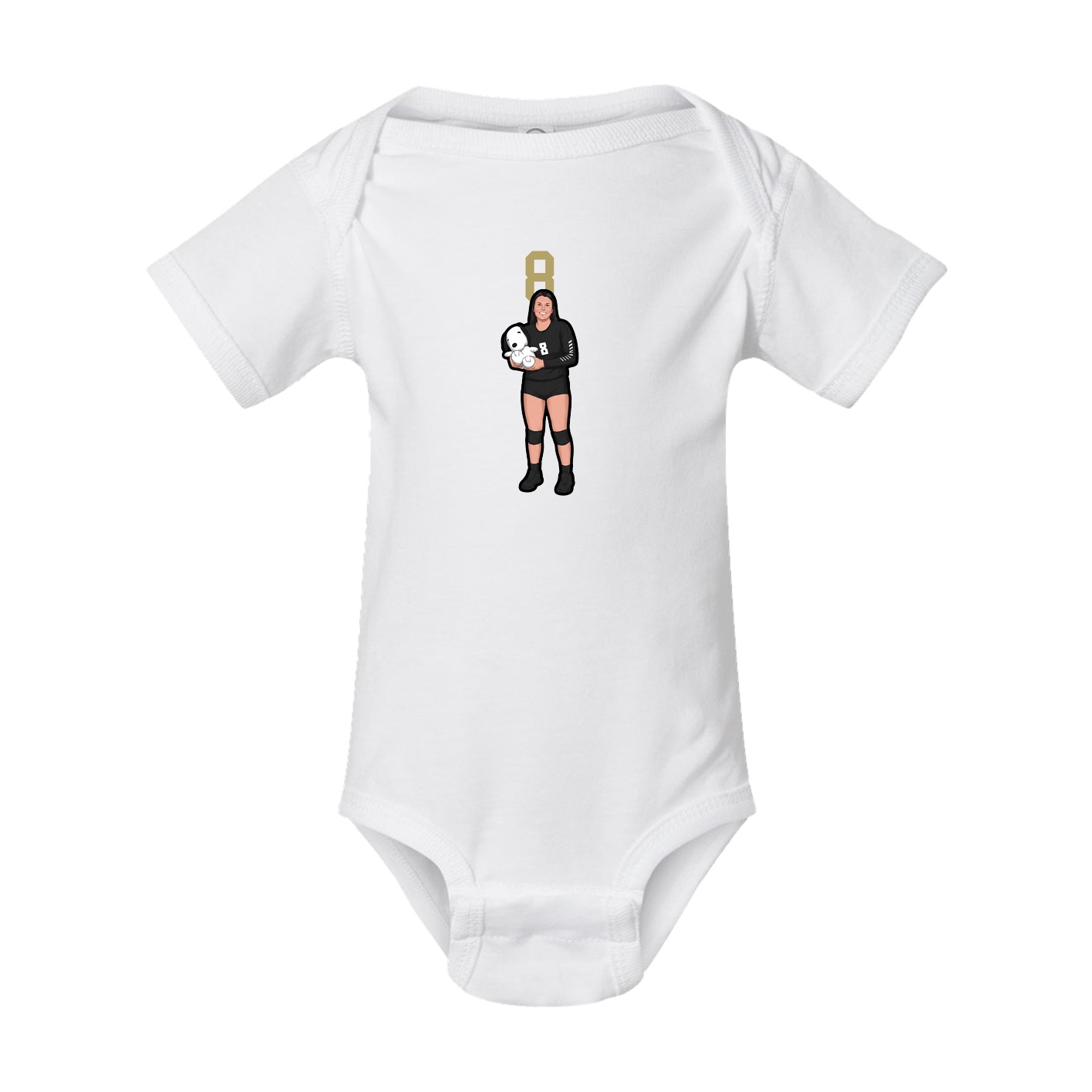Baby Onesie — Number Top in White