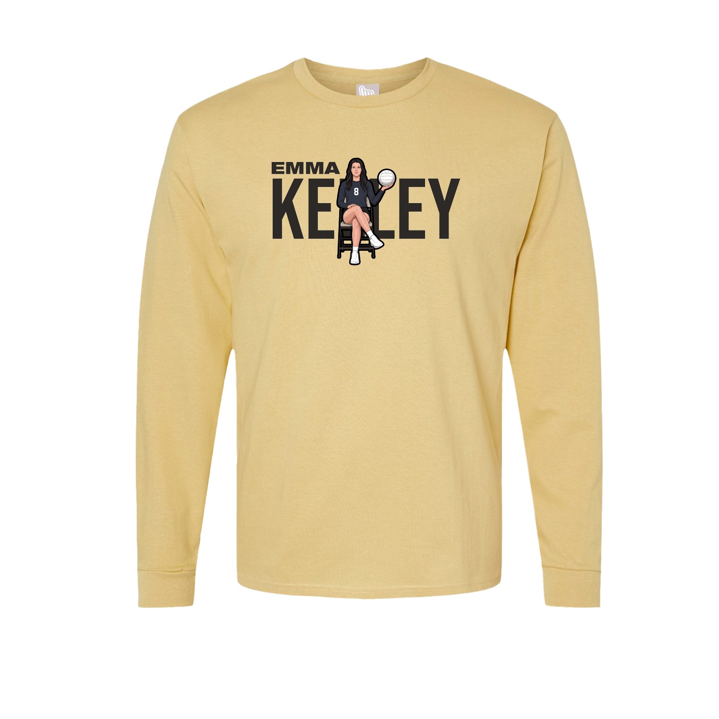 Long Sleeve Tee — Player Name in Vegas Gold