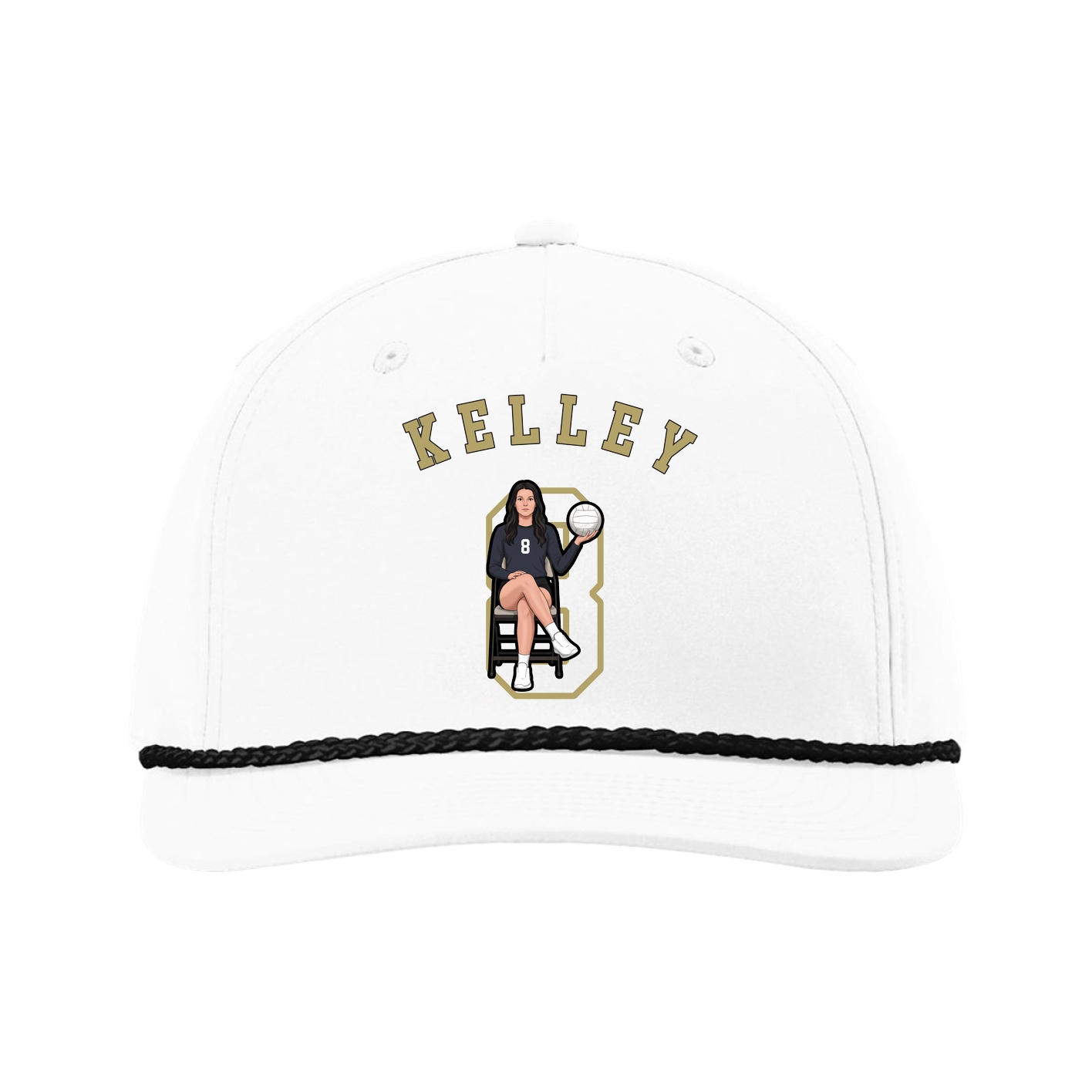 Five-Panel Classic Rope Cap — Shirsey Arch in White
