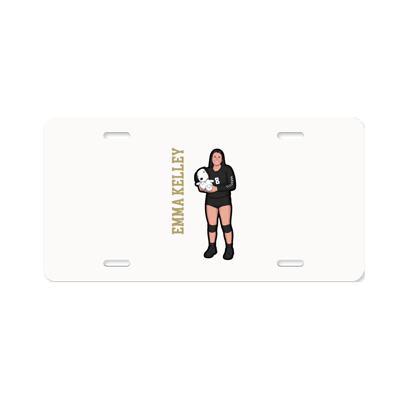 License Plate — Name Vertical in Classic