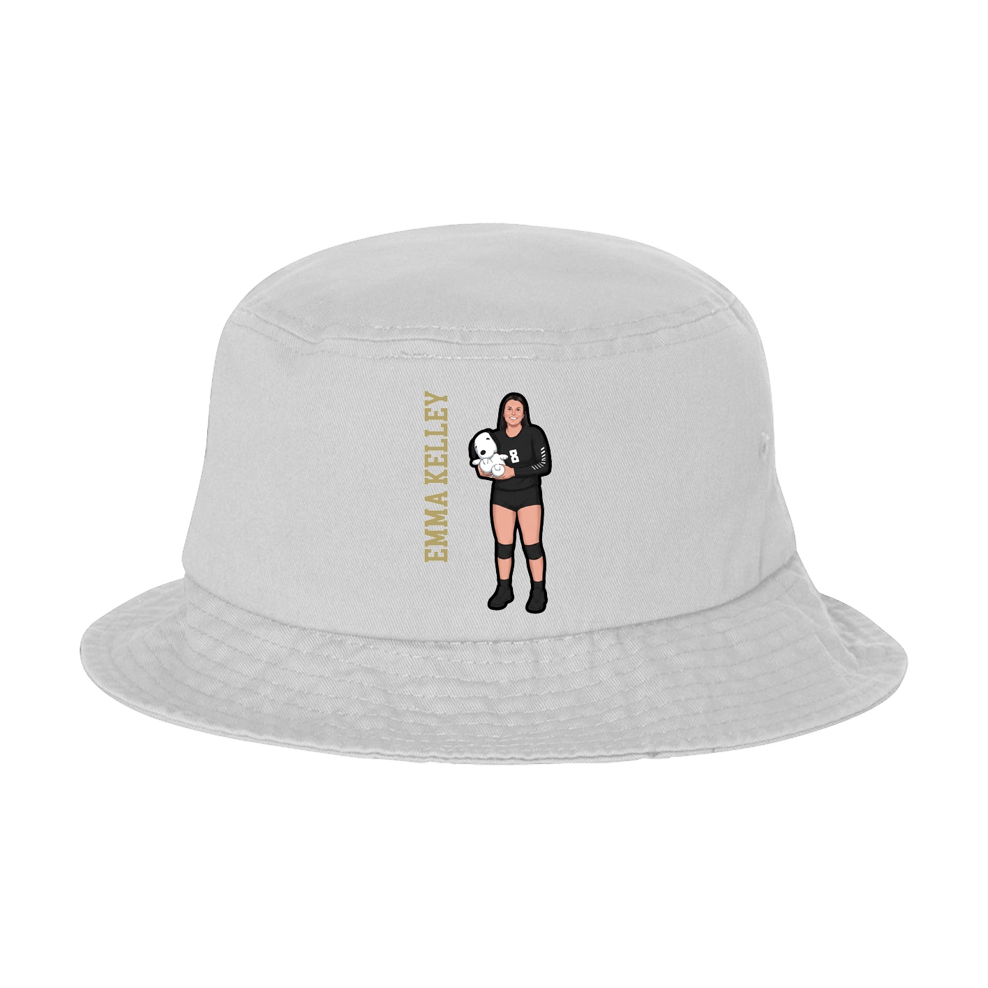 Bucket Cap — Name Vertical in White