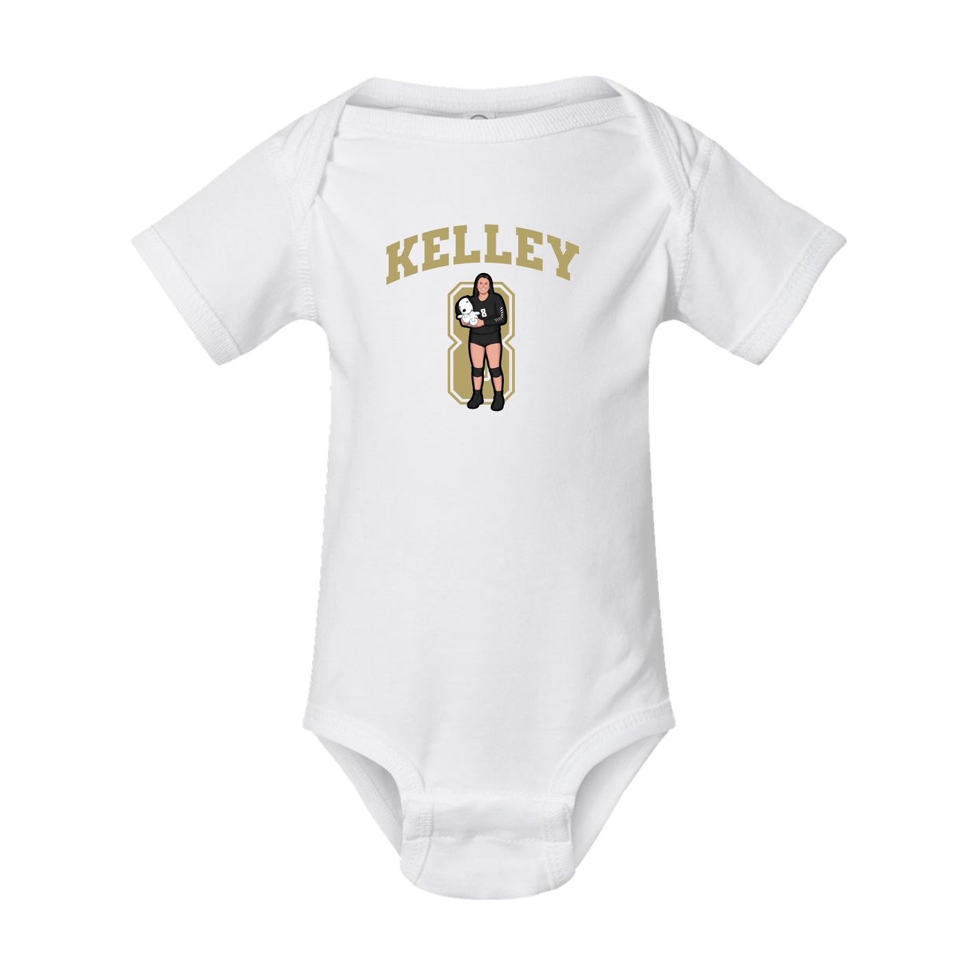 Baby Onesie — Number in White