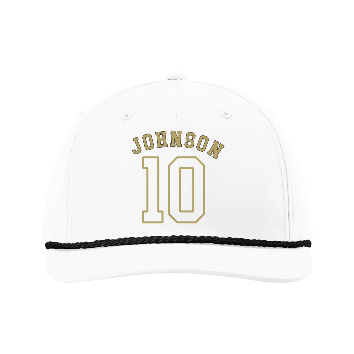 Five-Panel Classic Rope Cap — Shirsey Arch in White