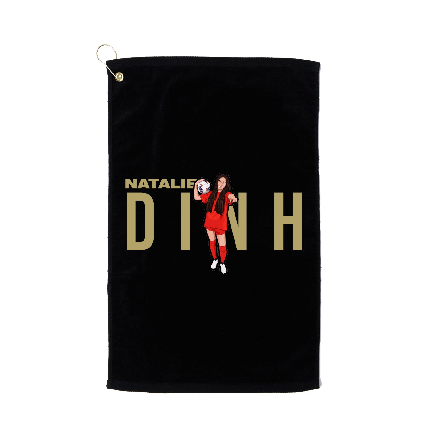 Golf Towel — Player Name in Black