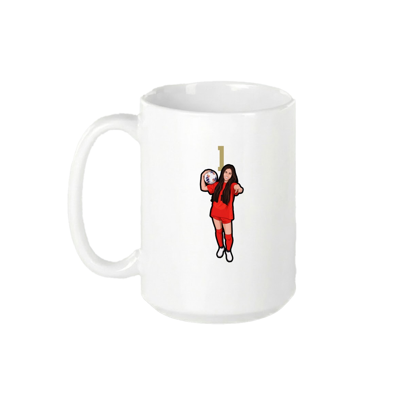 15oz Coffee Mug — Number Top in White