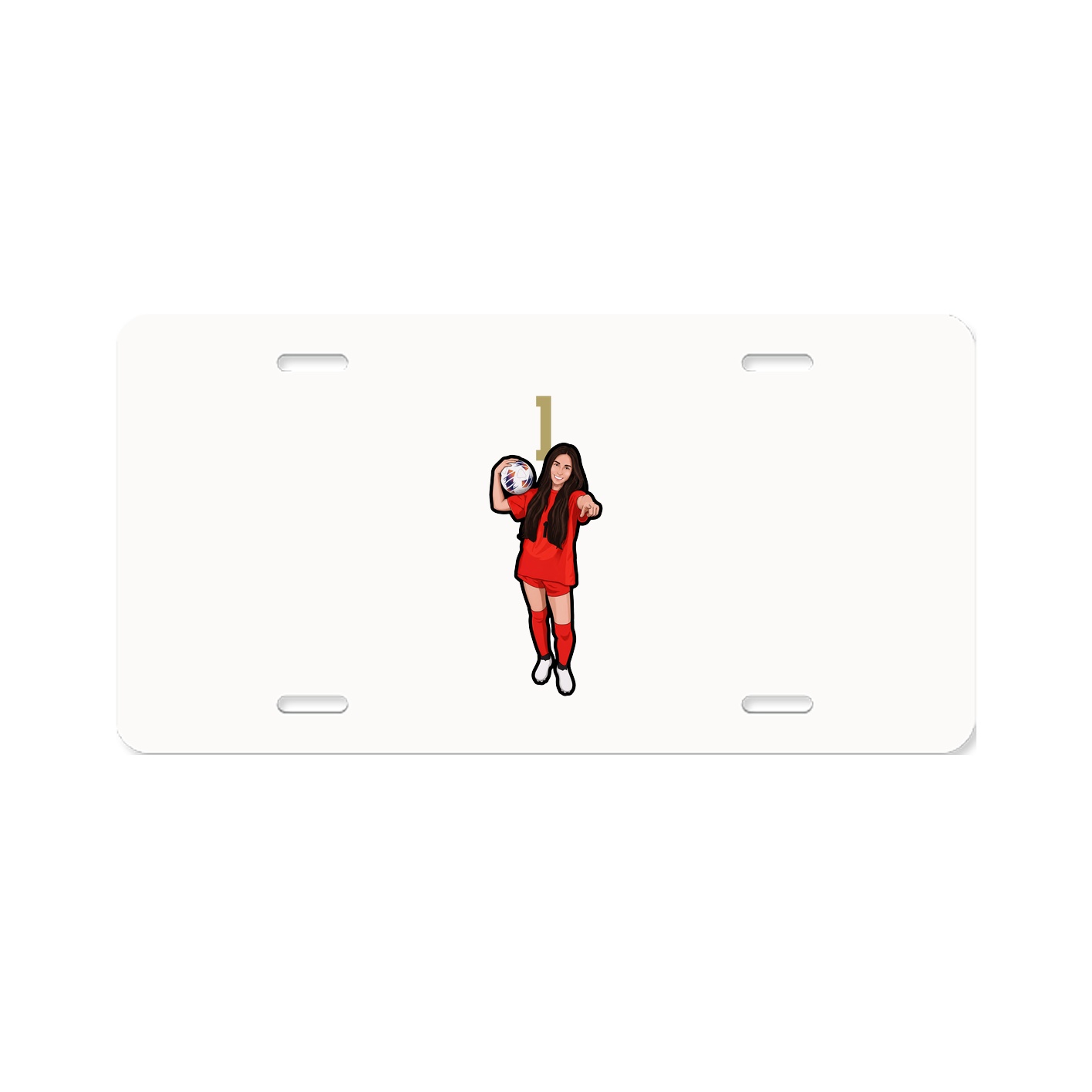 License Plate — Number Top in Classic