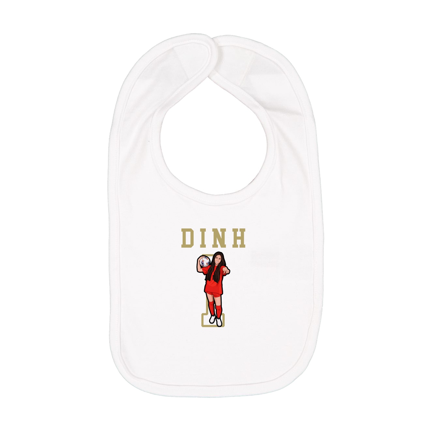 Infant Bib — Shirsey in White