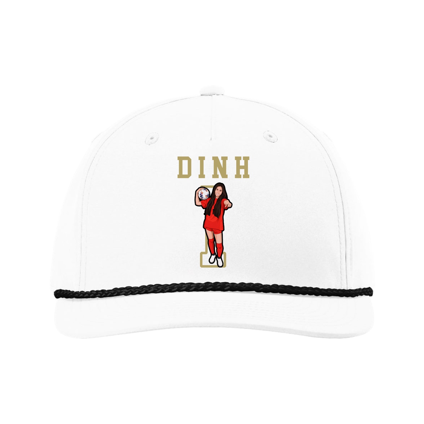 Five-Panel Classic Rope Cap — Shirsey in White