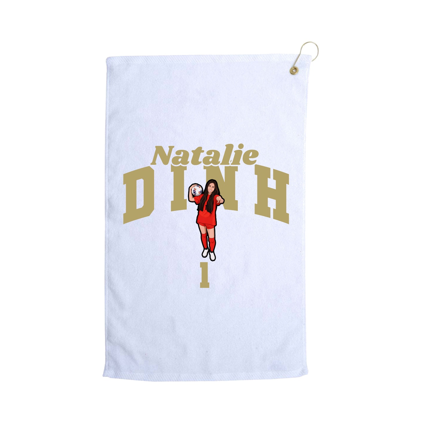 Golf Towel — Signature Arch in White