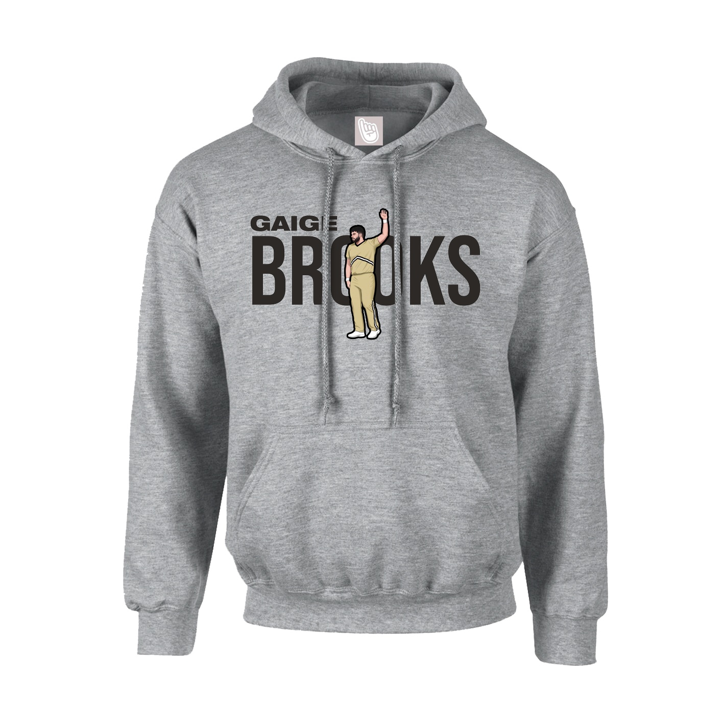 Hoodie — Player Name in Grey