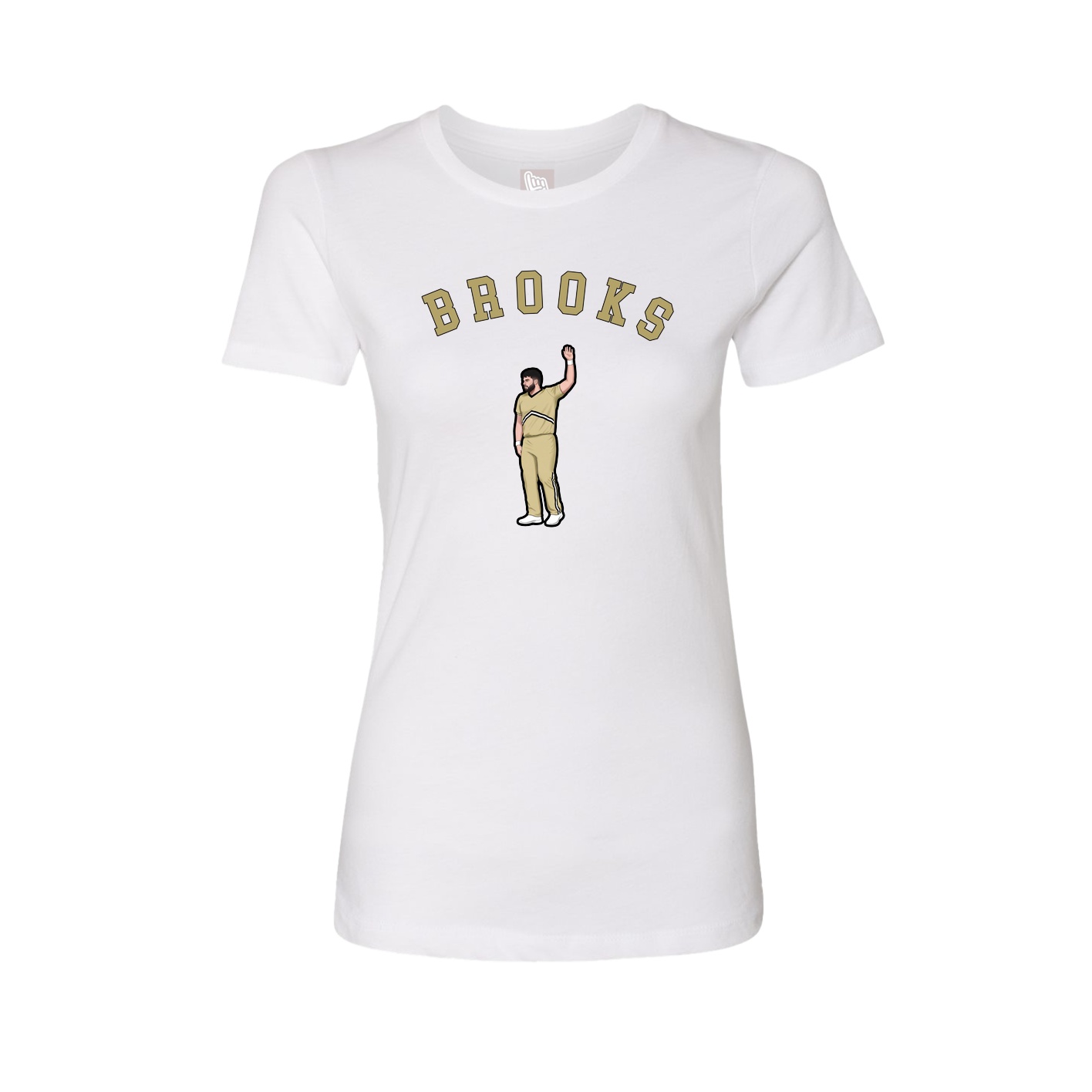 Fitted Women's Tee — Shirsey Arch in White