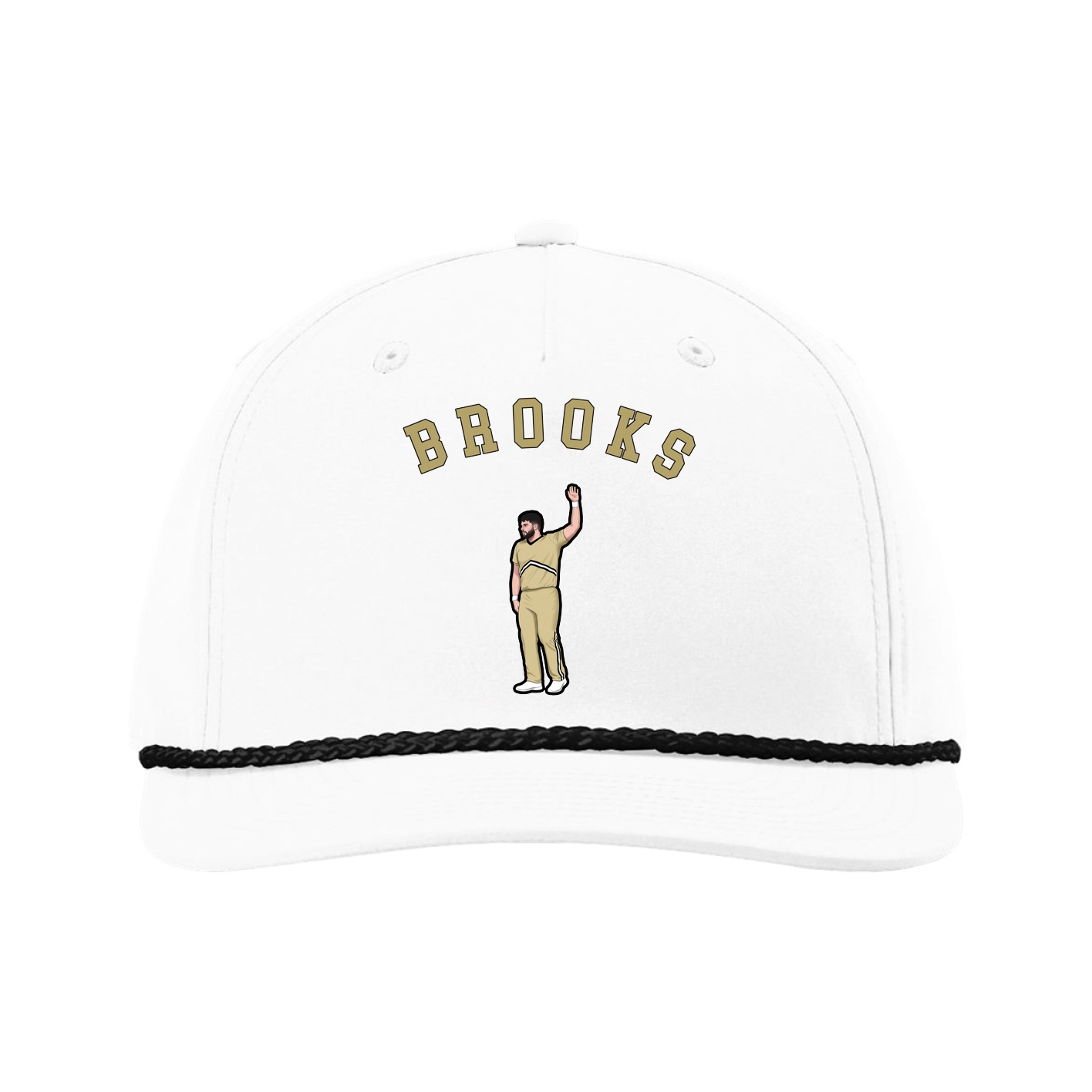 Five-Panel Classic Rope Cap — Shirsey Arch in White