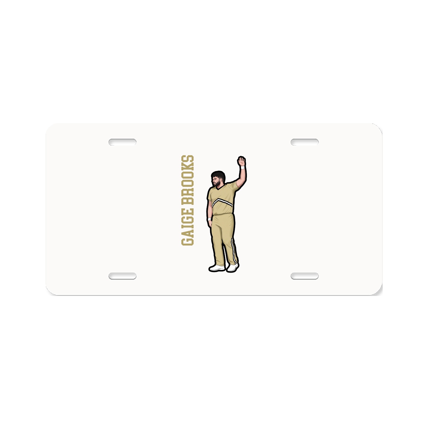 License Plate — Name Vertical in Classic