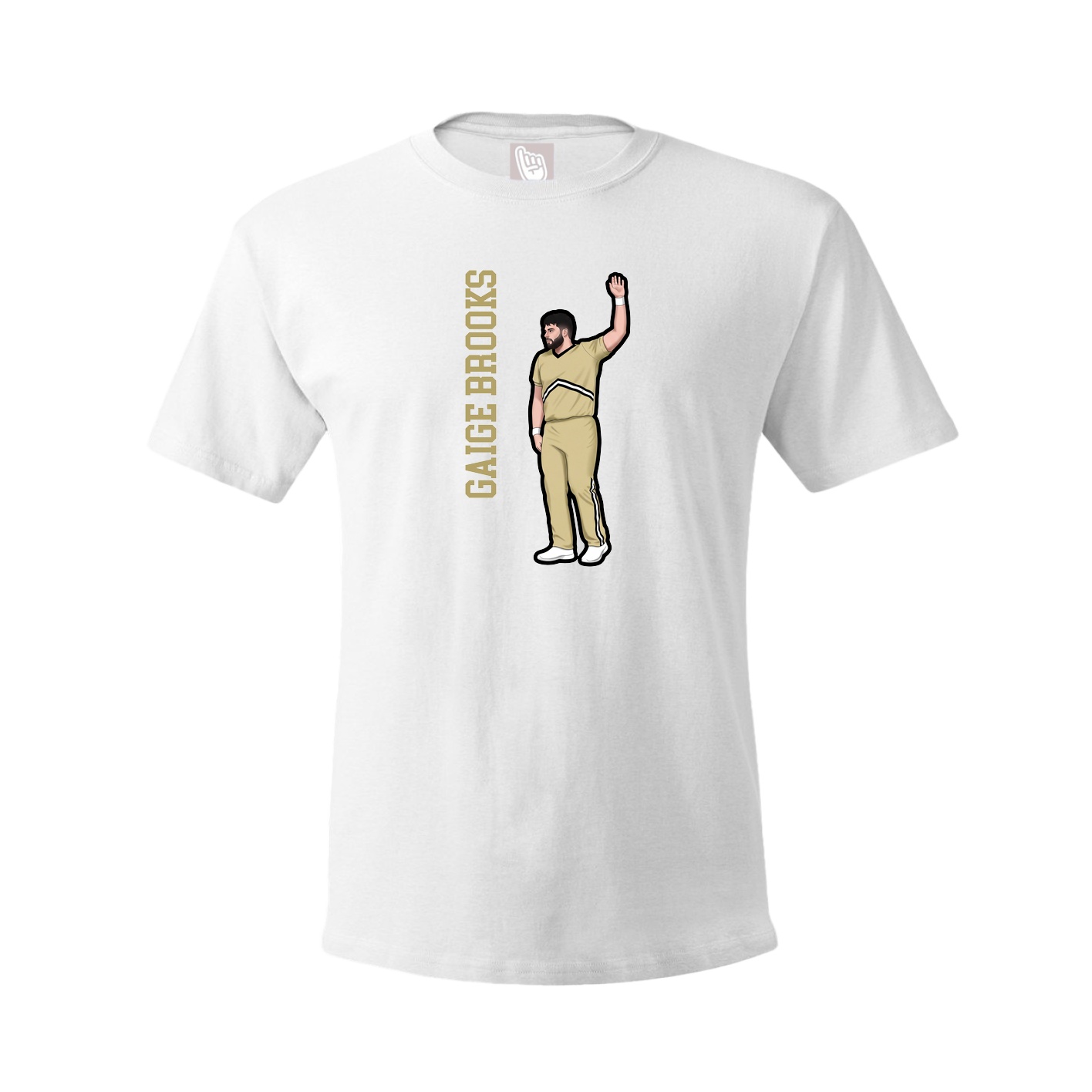 Youth Tee — Name Vertical in White
