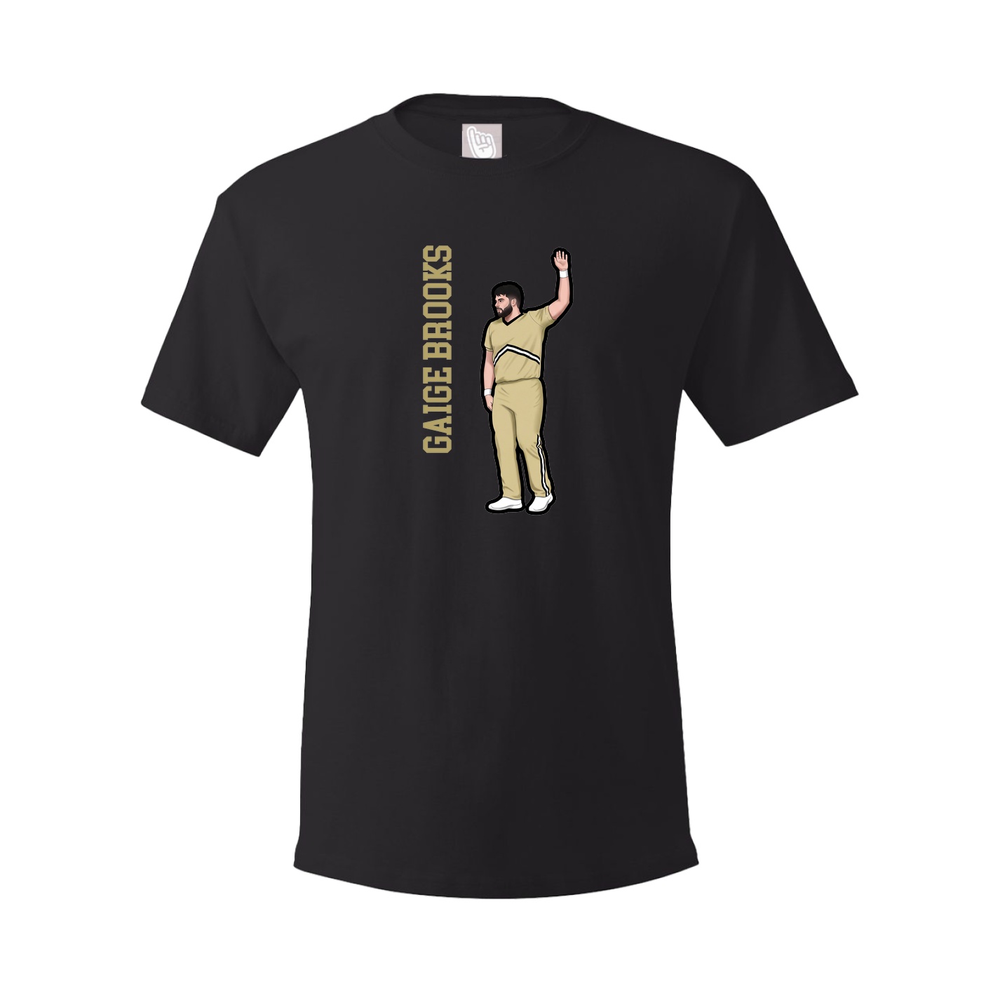 Youth Tee — Name Vertical in Black