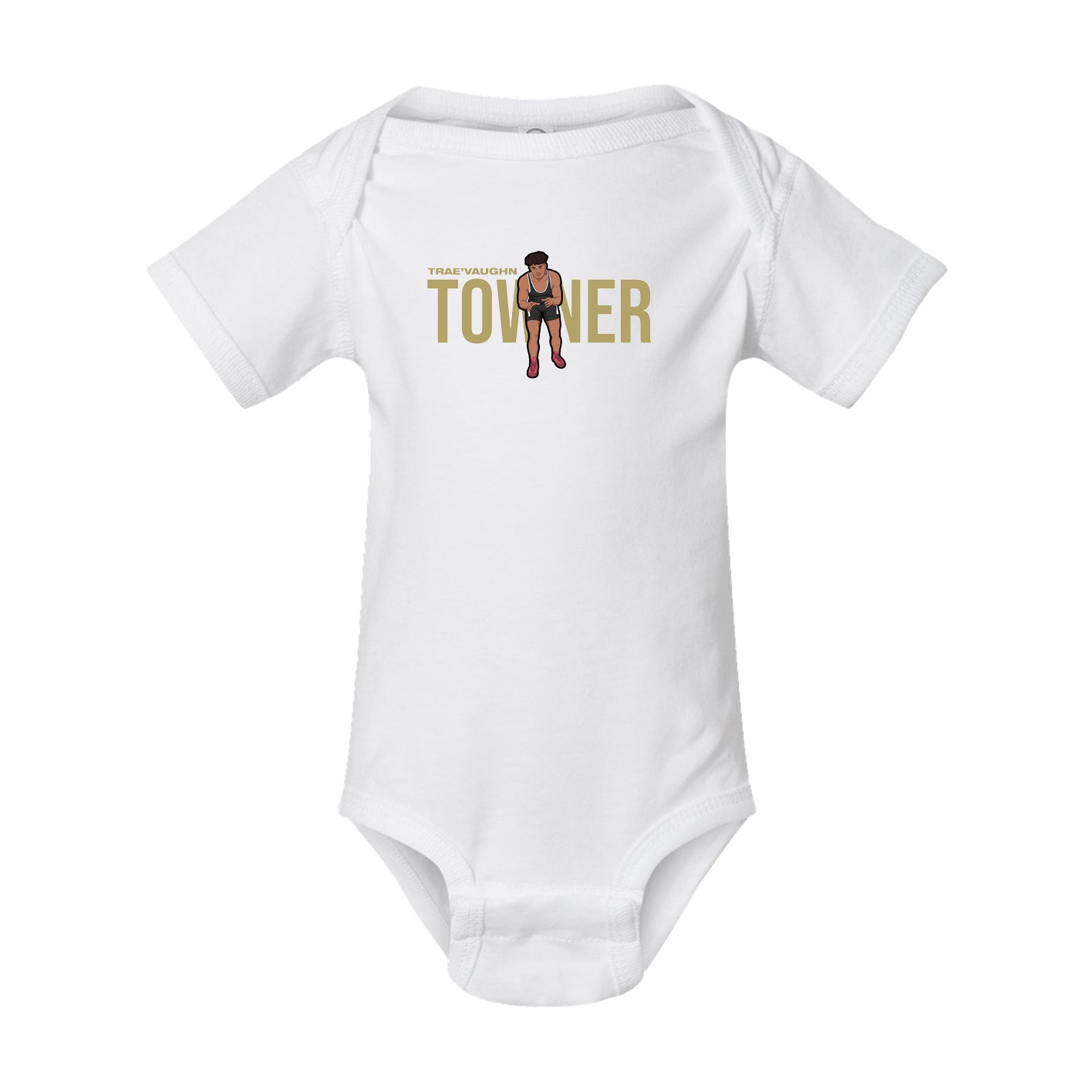 Baby Onesie — Player Name in White