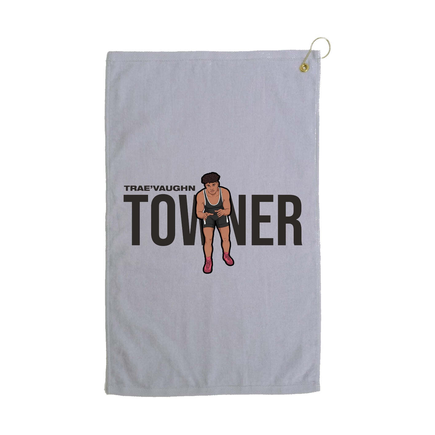 Golf Towel — Player Name in Grey