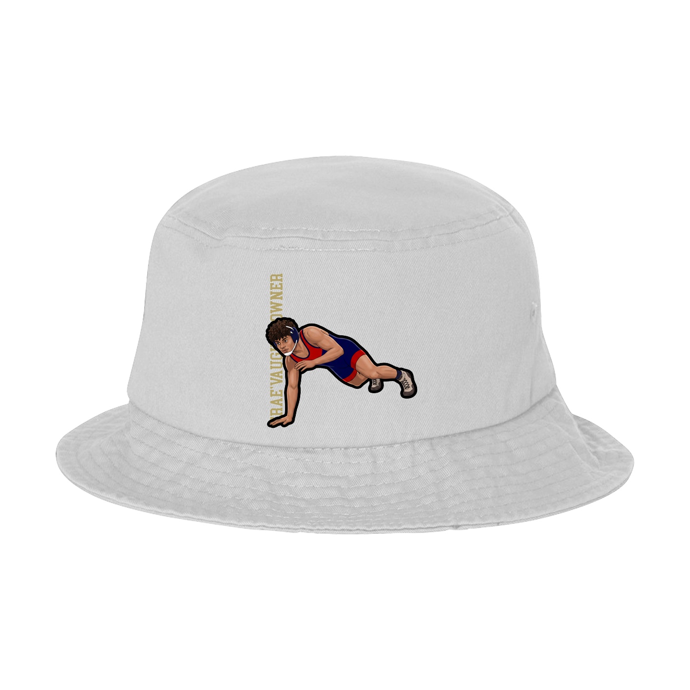 Bucket Cap — Name Vertical in White
