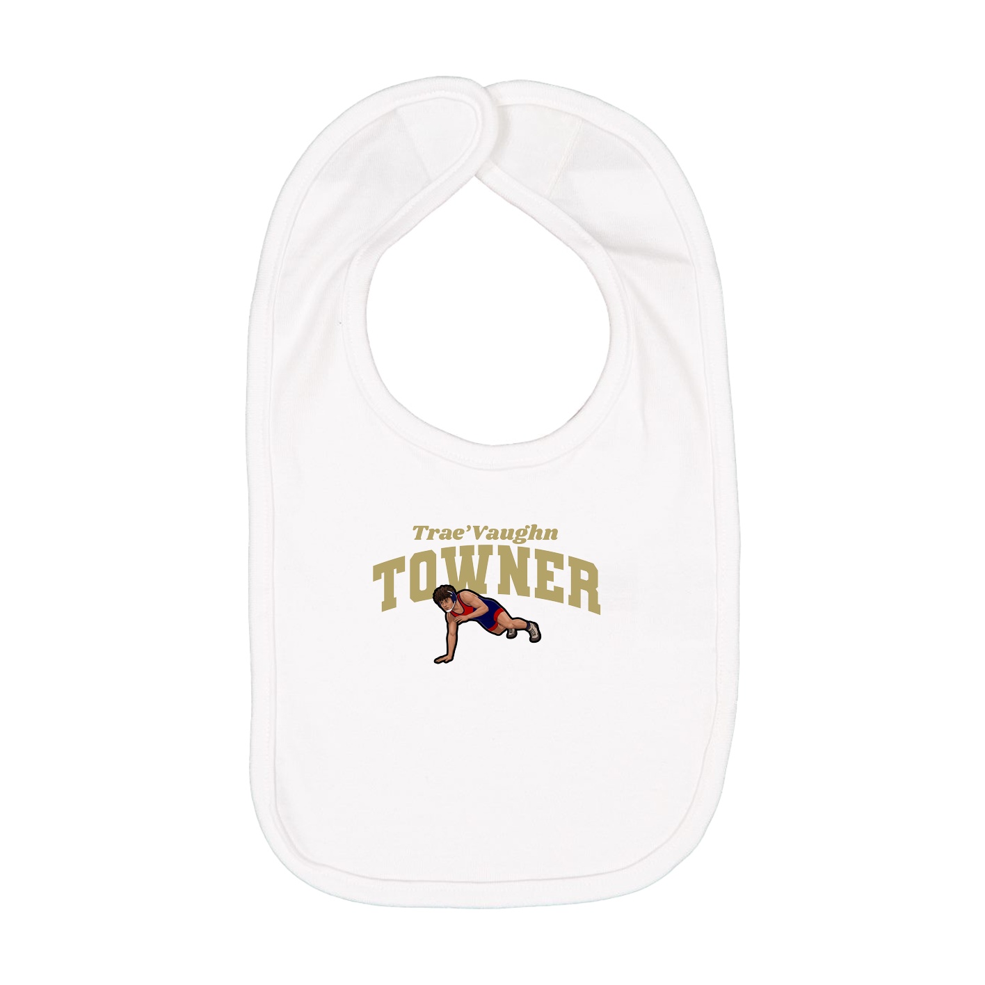 Infant Bib — Signature Arch in White