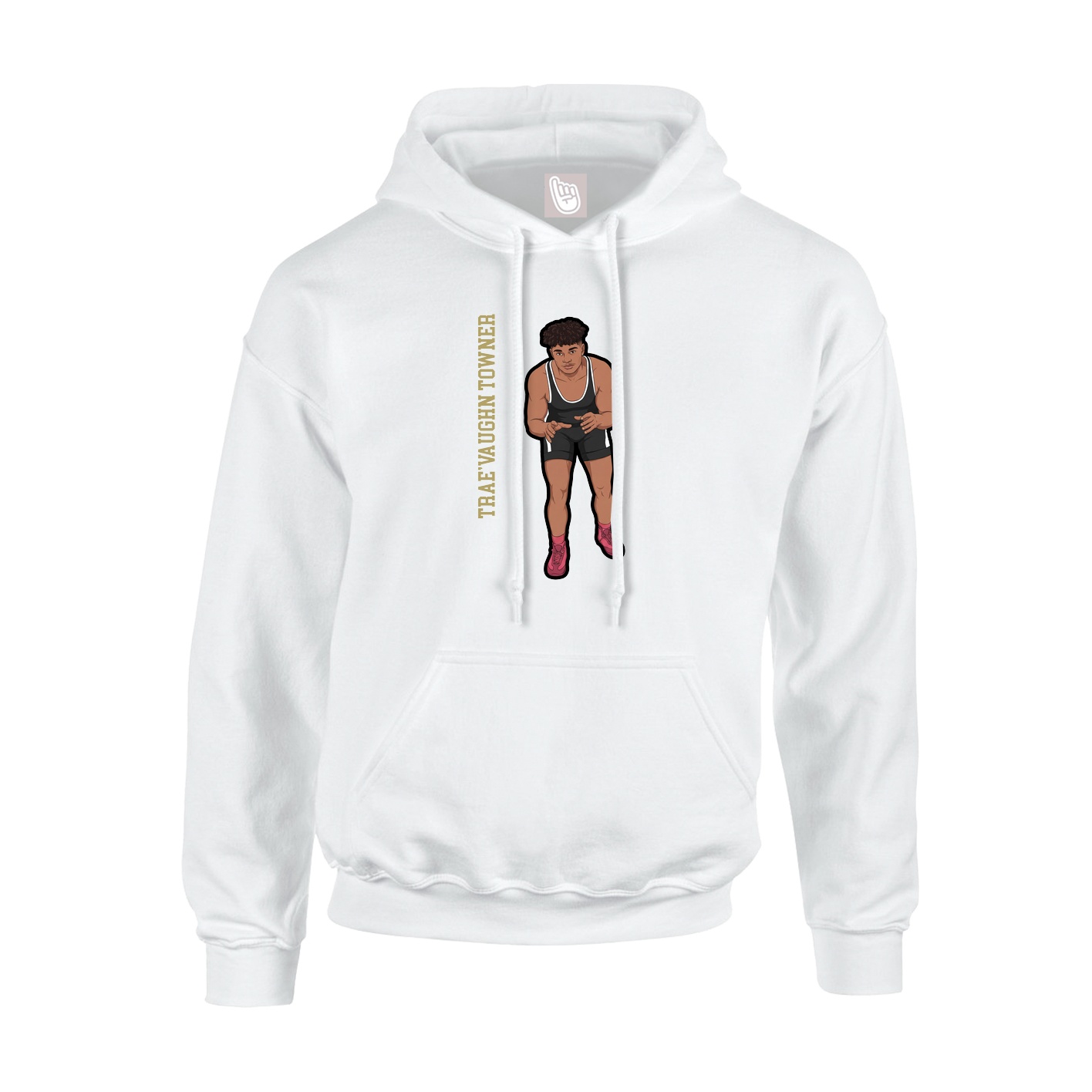 Hoodie — Name Vertical in White