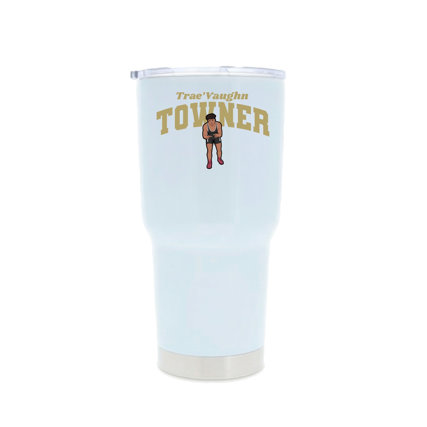 30oz Stainless Steel Tumbler — Signature Arch in White