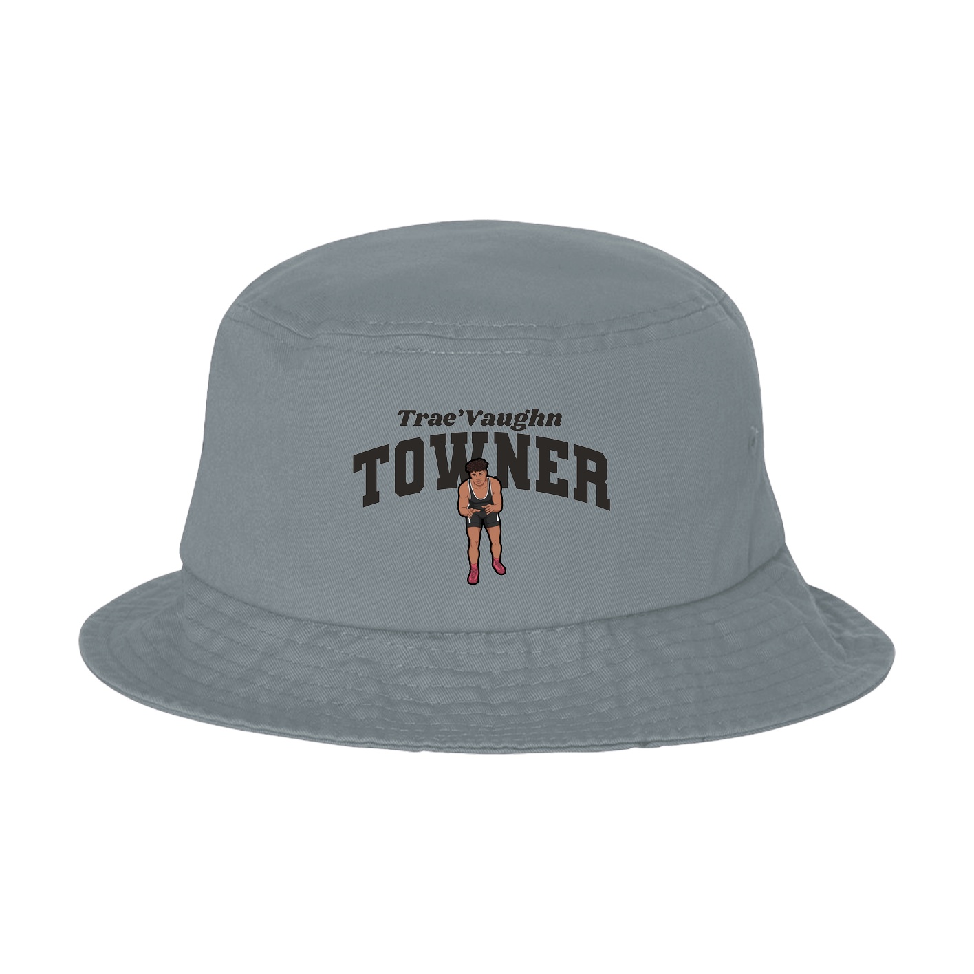 Bucket Cap — Signature Arch in Grey