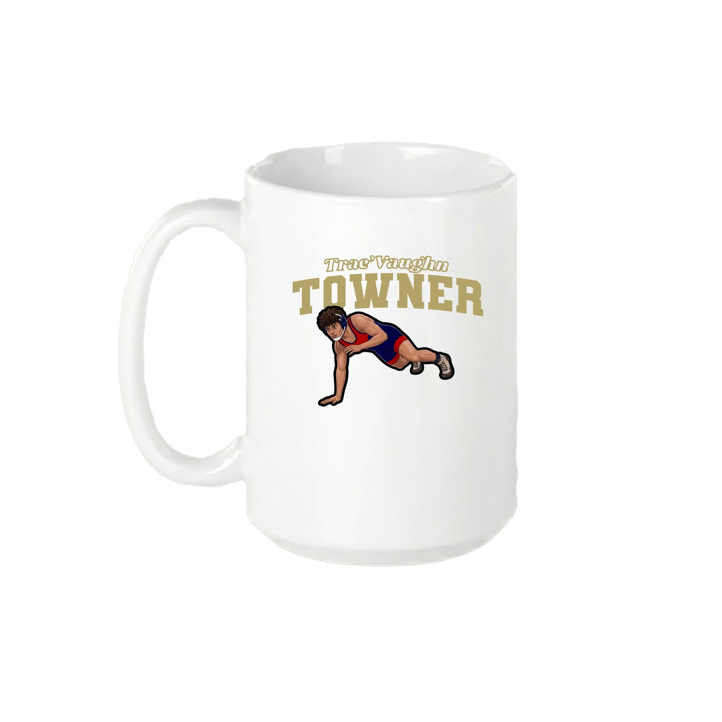 15oz Coffee Mug — Name Arch in White