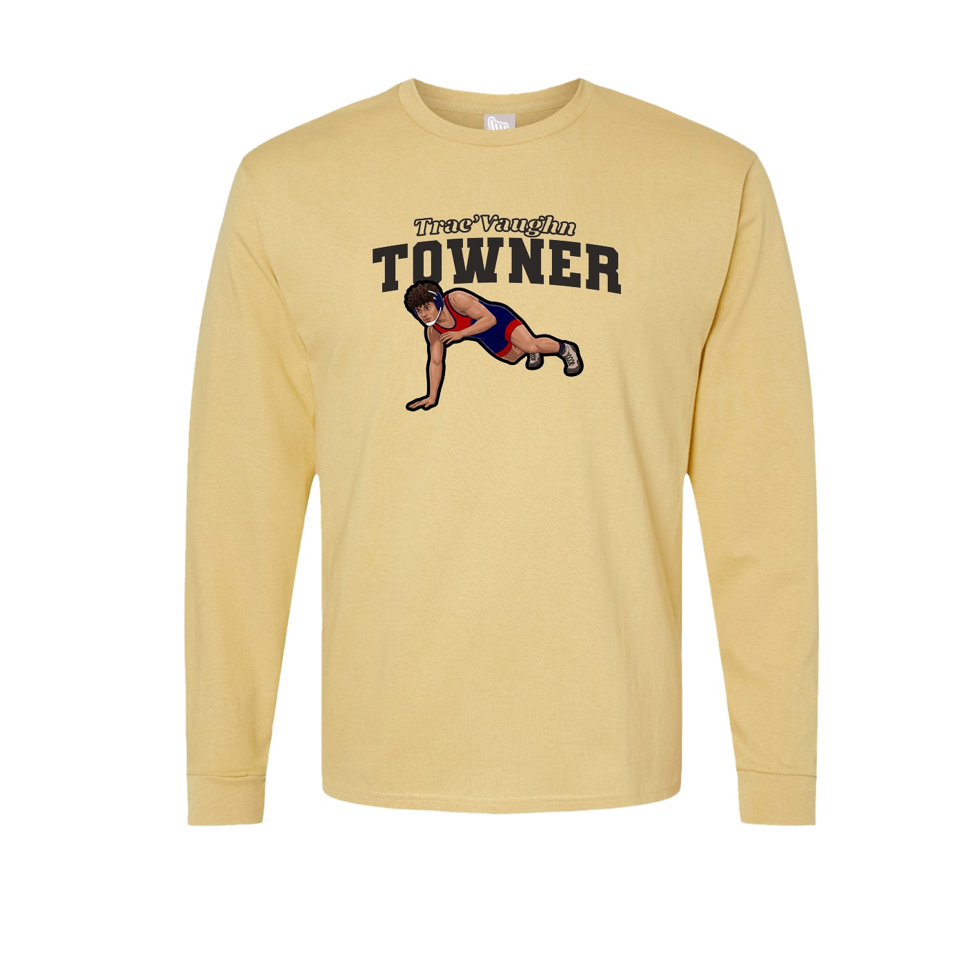 Long Sleeve Tee — Name Arch in Vegas Gold