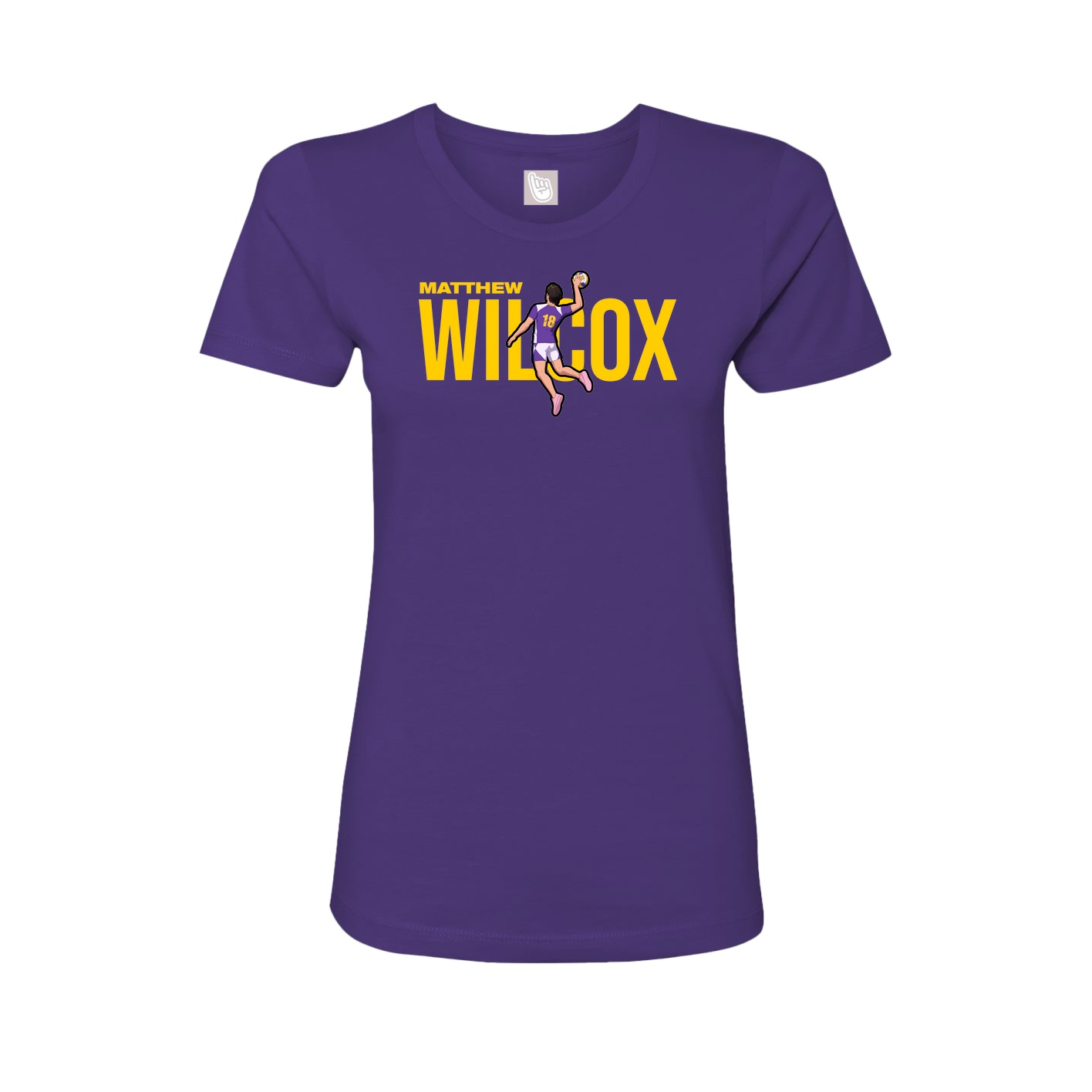 Fitted Women's Tee — Player Name in Purple
