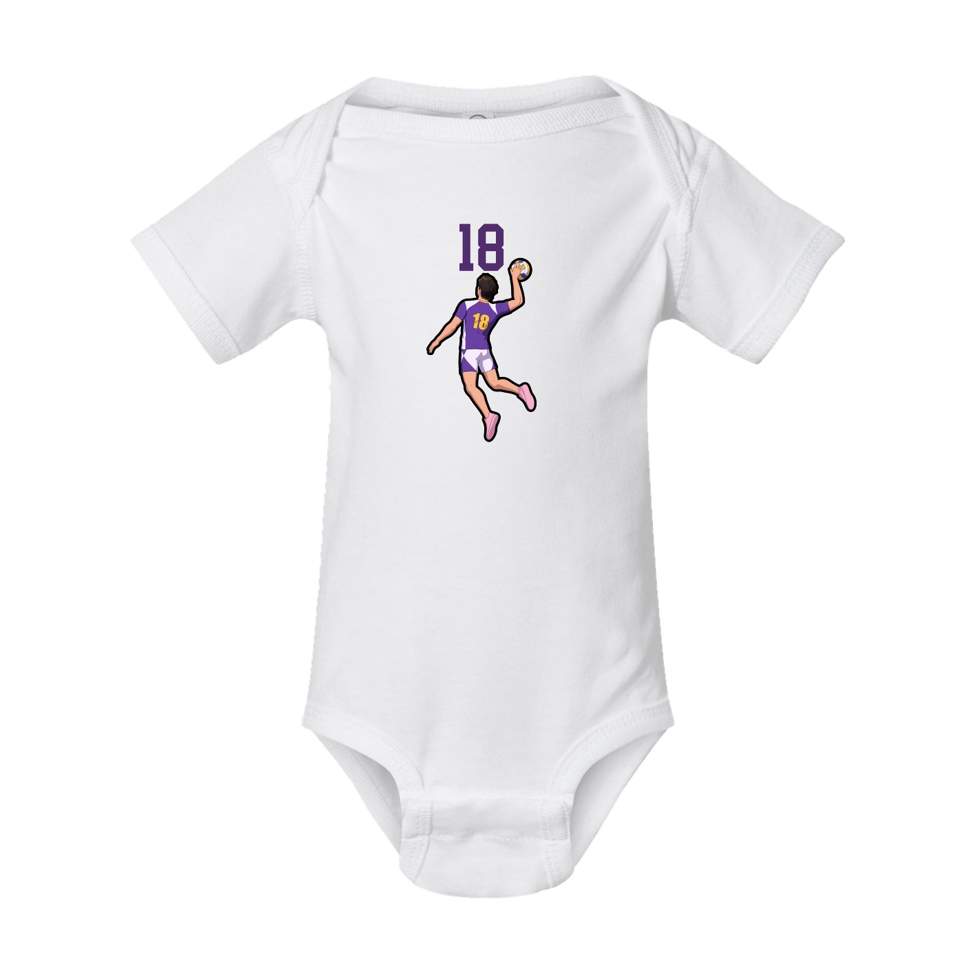 Baby Onesie — Number Top in White