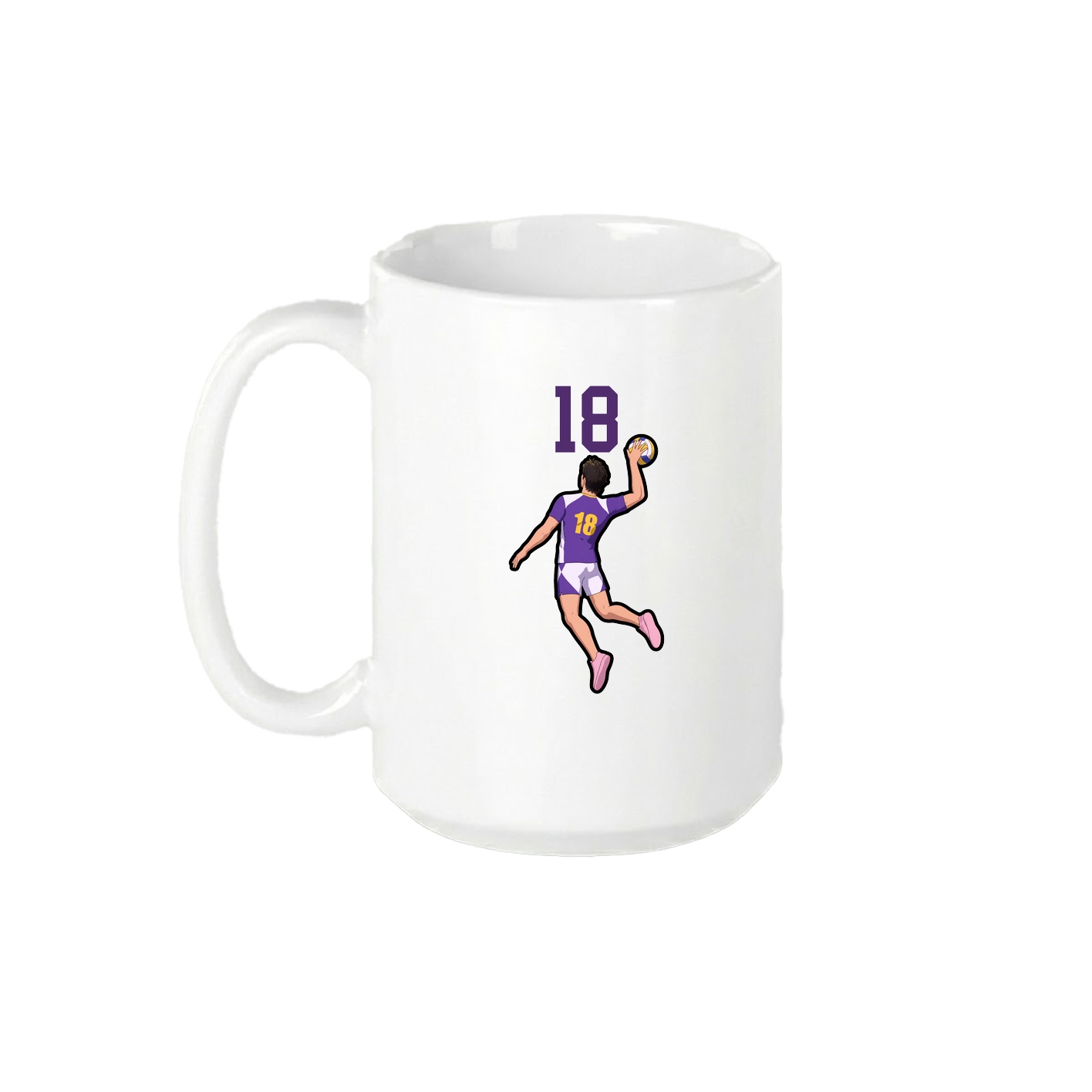 15oz Coffee Mug — Number Top in White