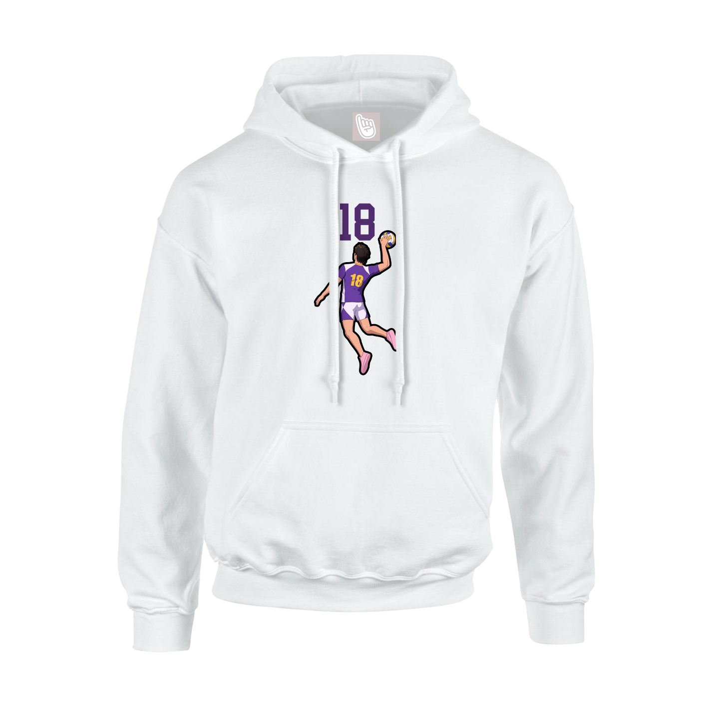 Hoodie — Number Top in White