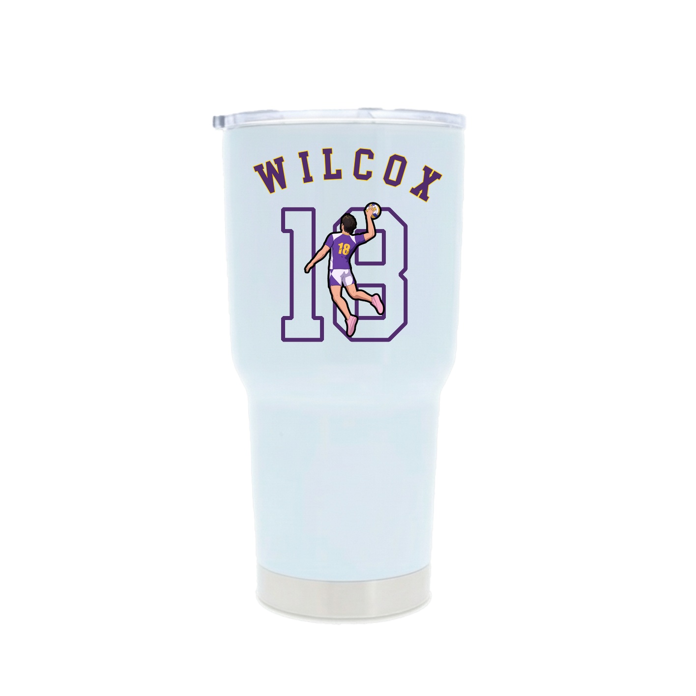 30oz Stainless Steel Tumbler — Shirsey Arch in White