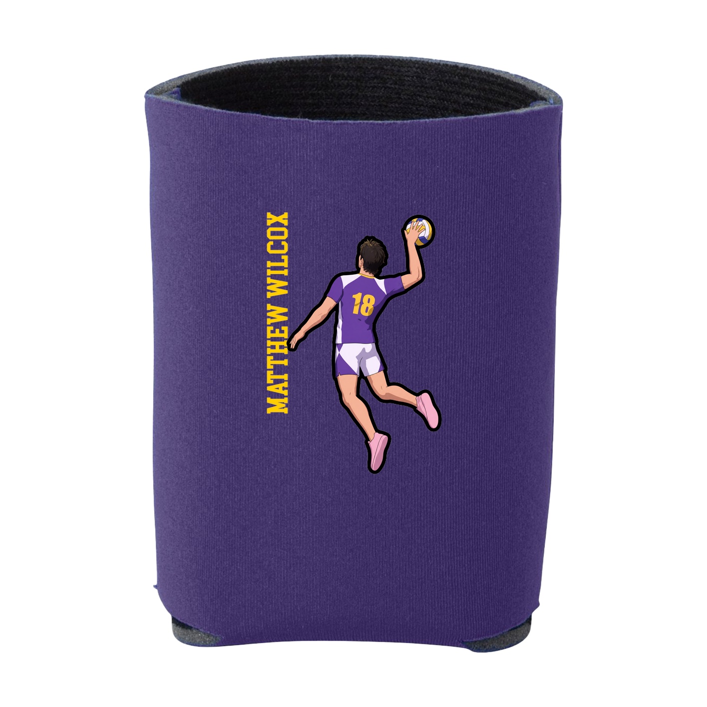 Can Holder — Name Vertical in Purple