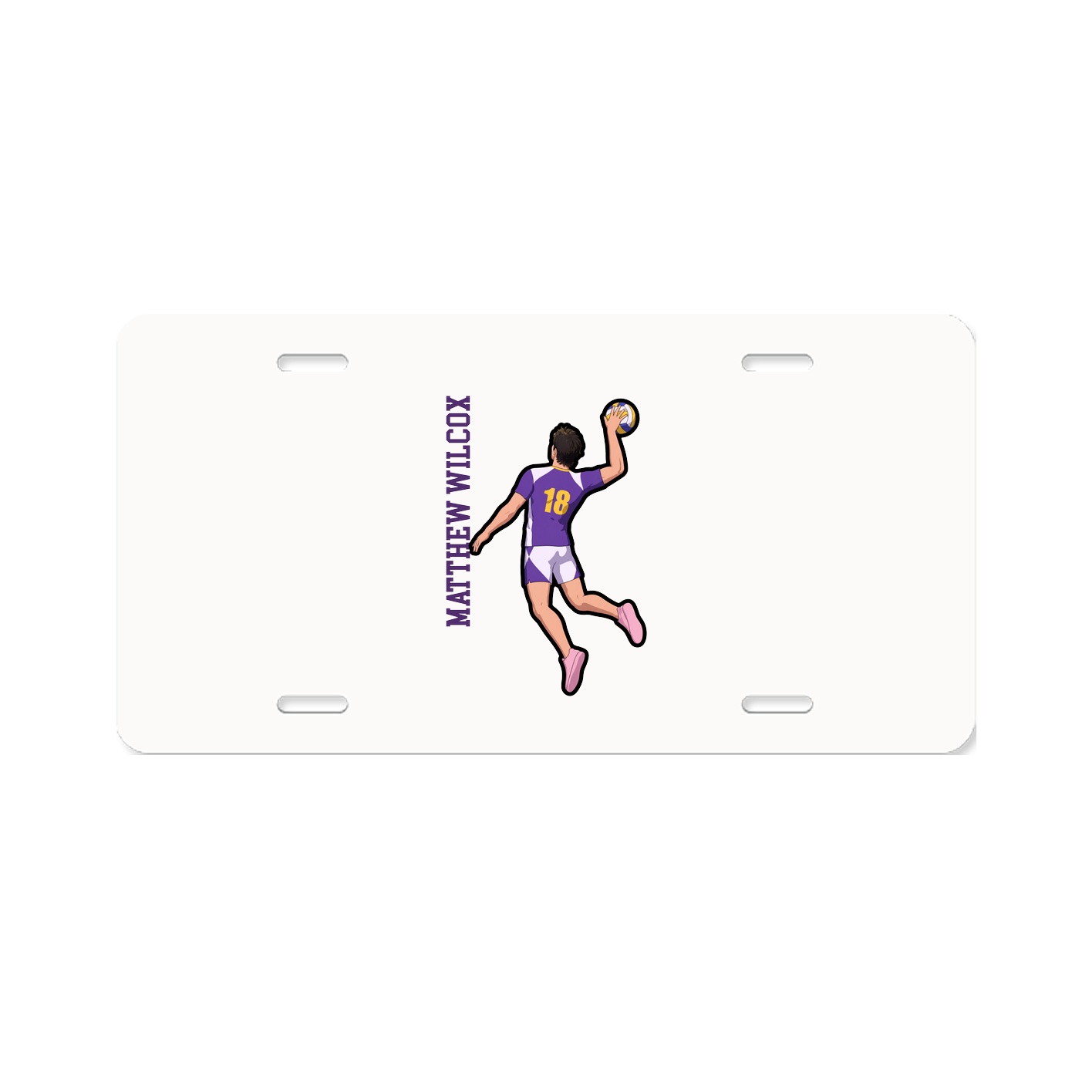 License Plate — Name Vertical in Classic