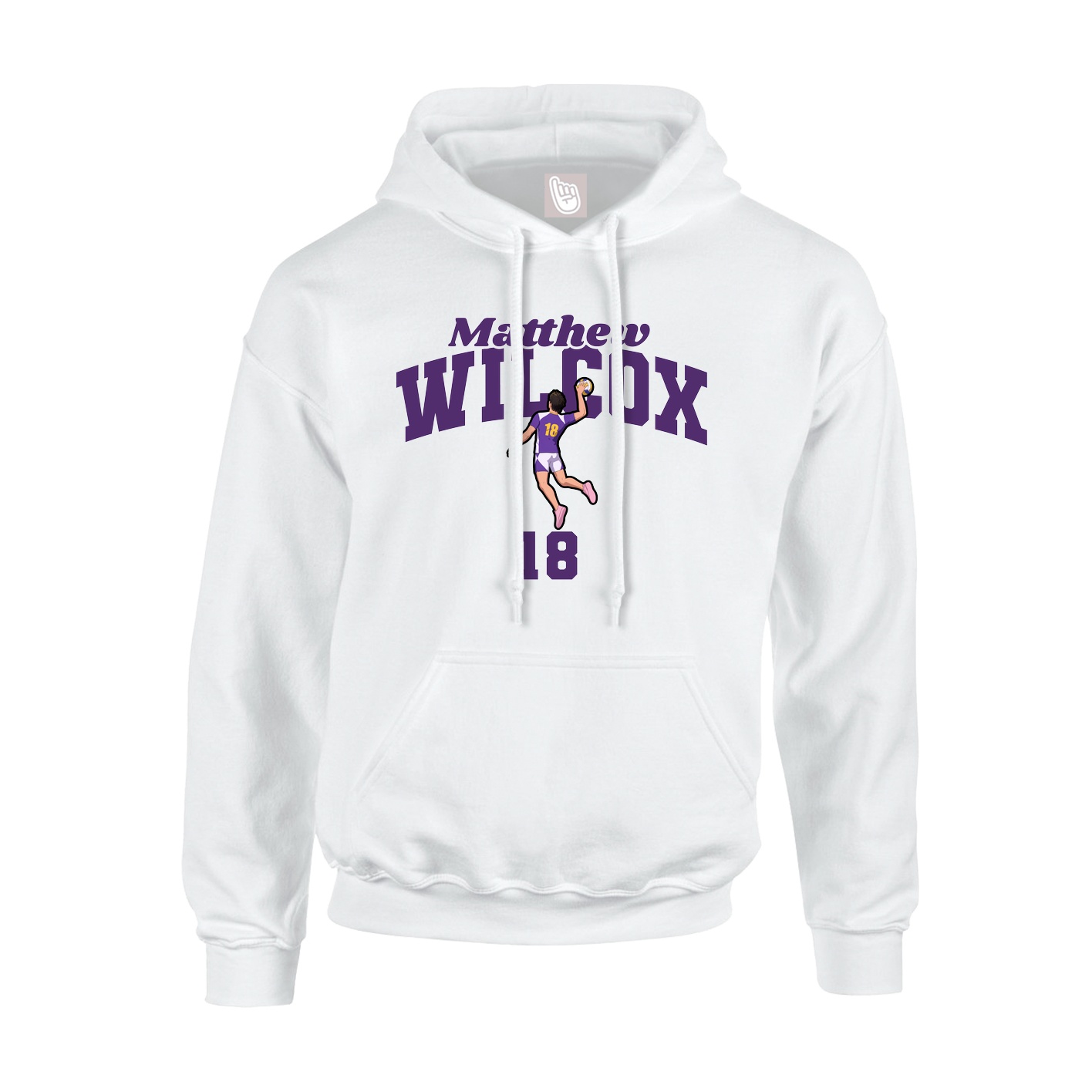 Youth Hoodie — Signature Arch in White