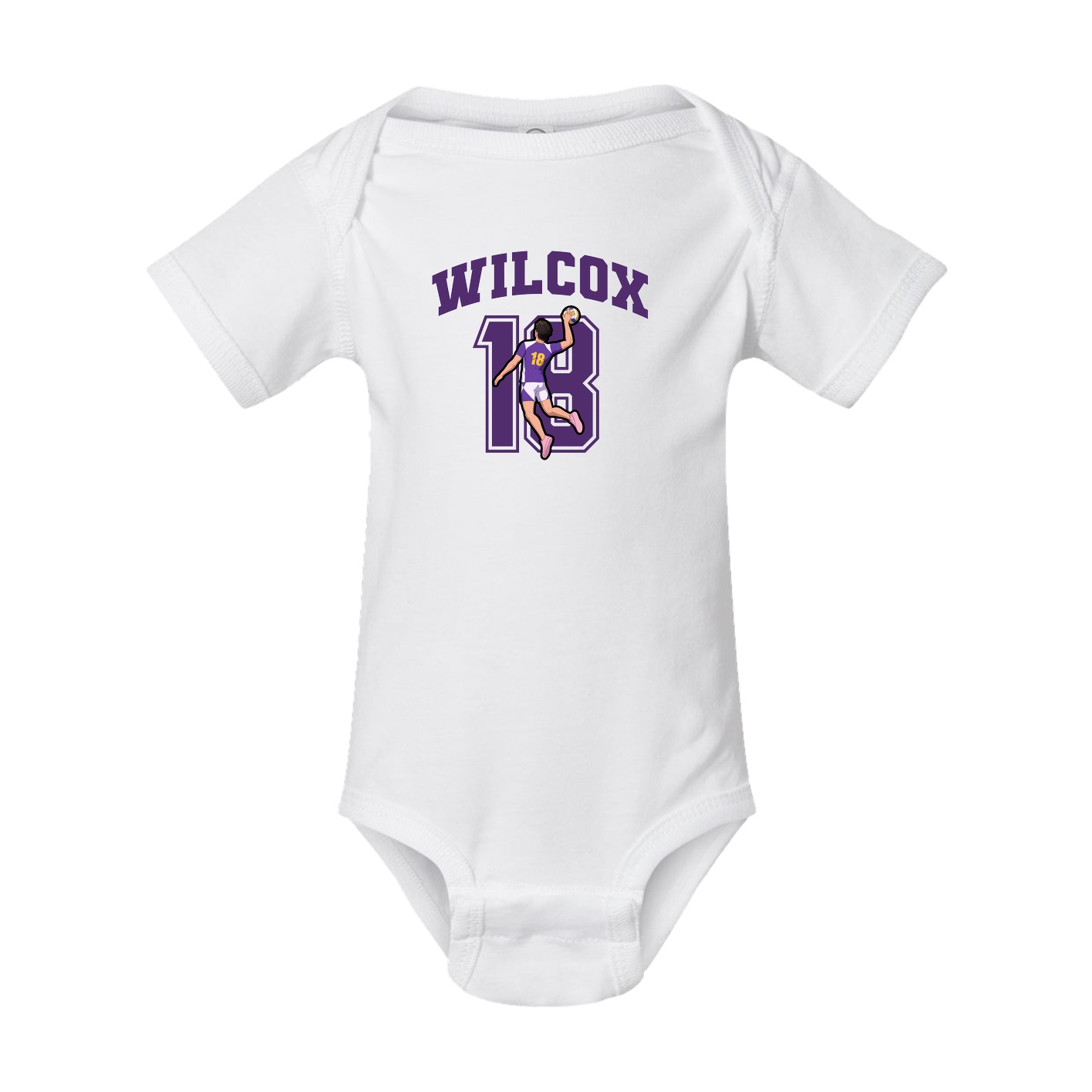 Baby Onesie — Number in White