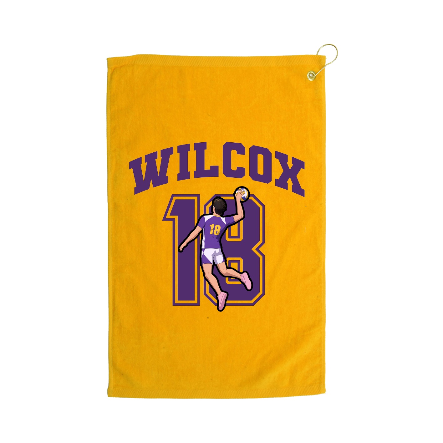 Golf Towel — Number in Gold