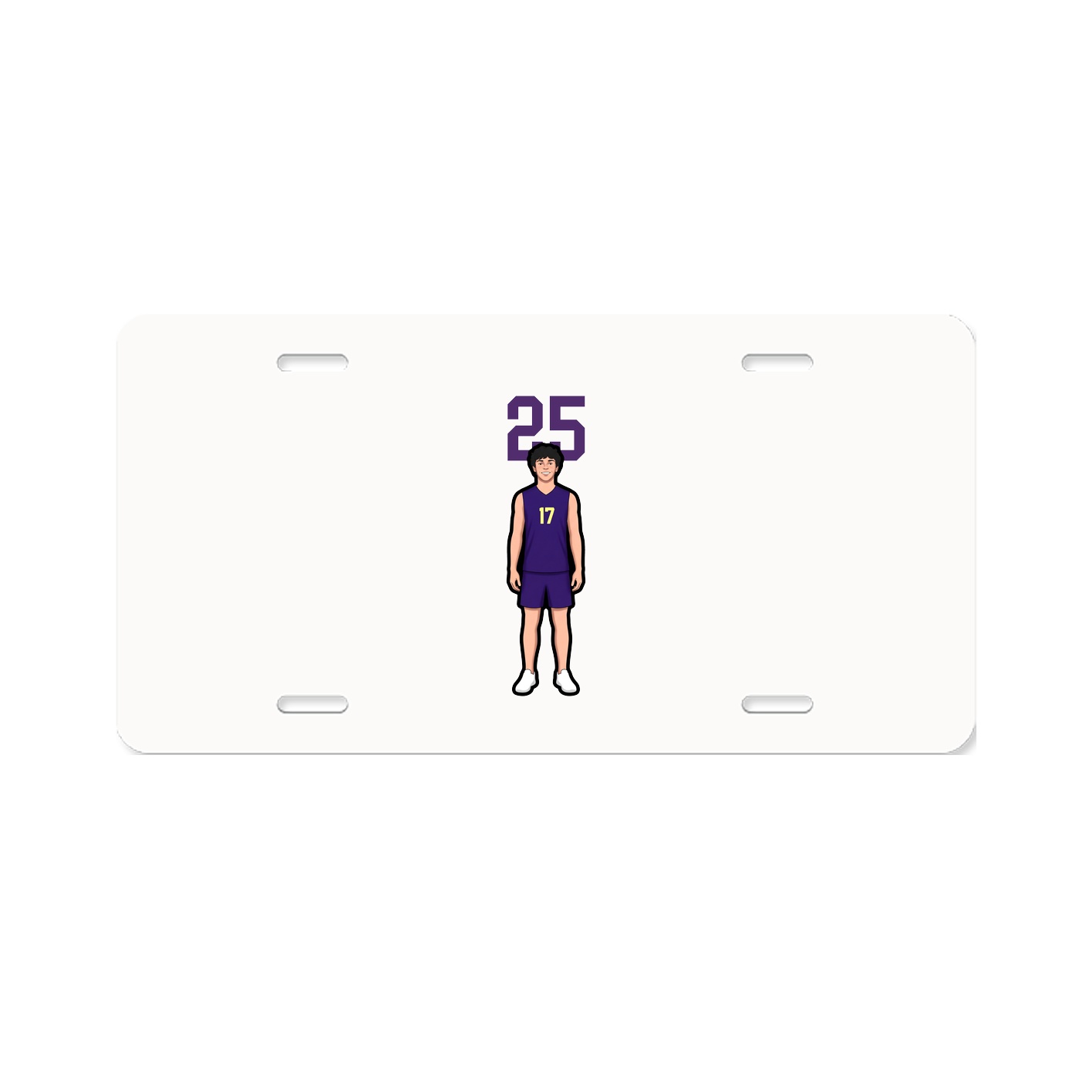 License Plate — Number Top in Classic