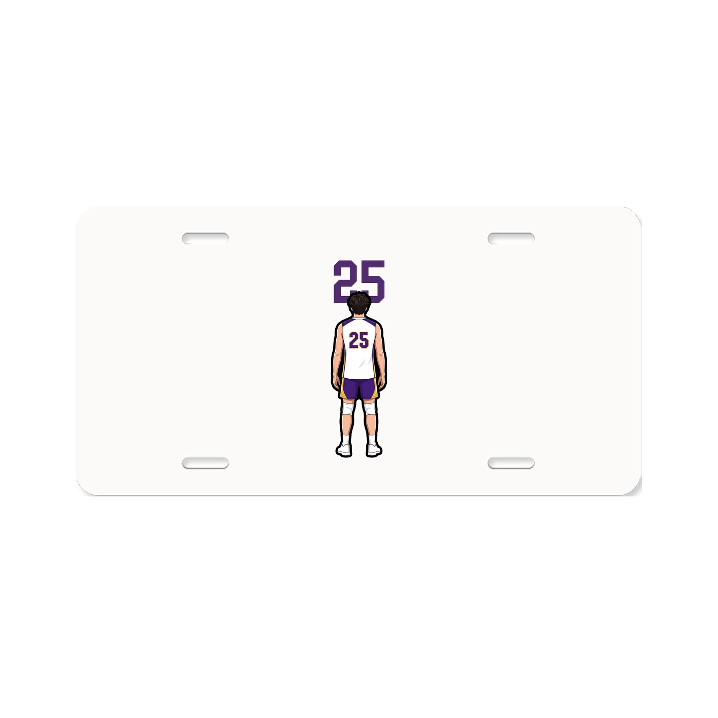 License Plate — Number Top in Classic