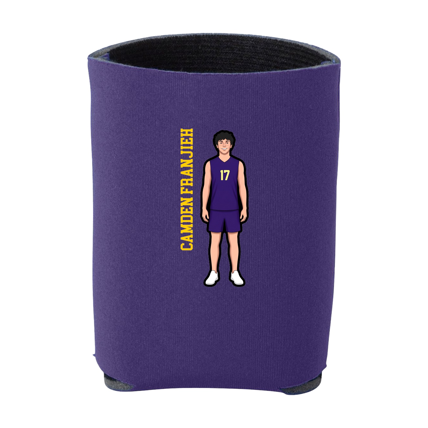 Can Holder — Name Vertical in Purple