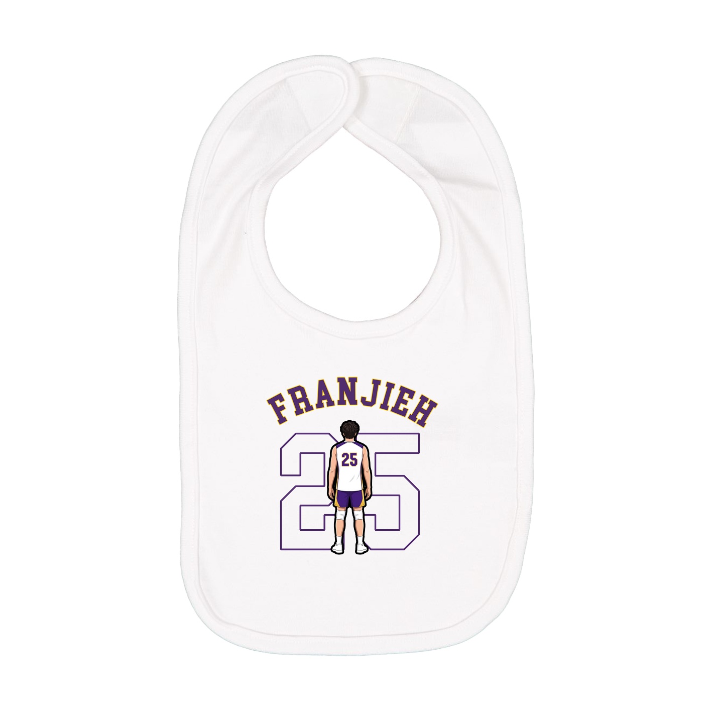 Infant Bib — Shirsey Arch in White
