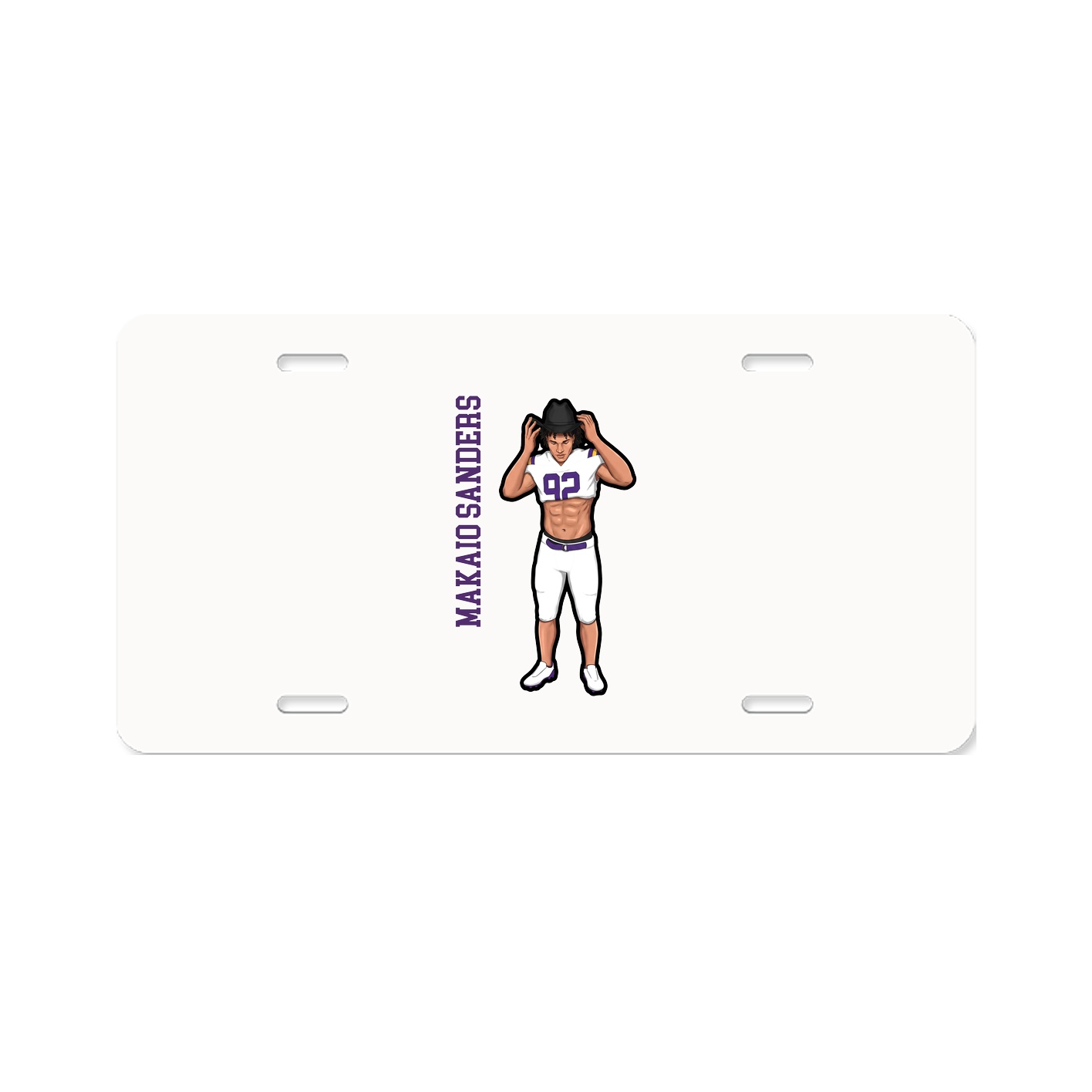 License Plate — Name Vertical in Classic