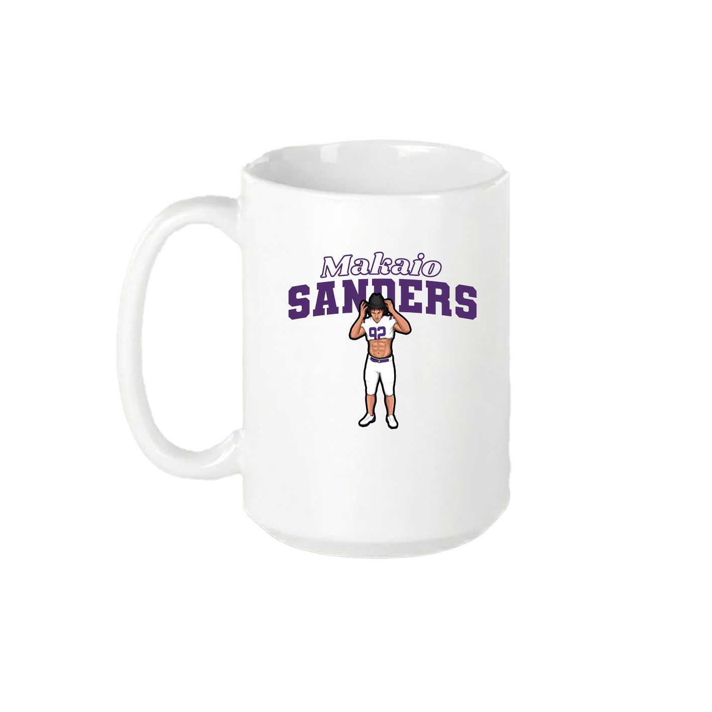 15oz Coffee Mug — Name Arch in White