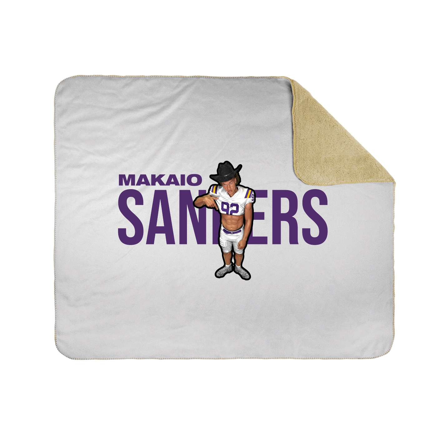 Throw Blanket — Player Name in White