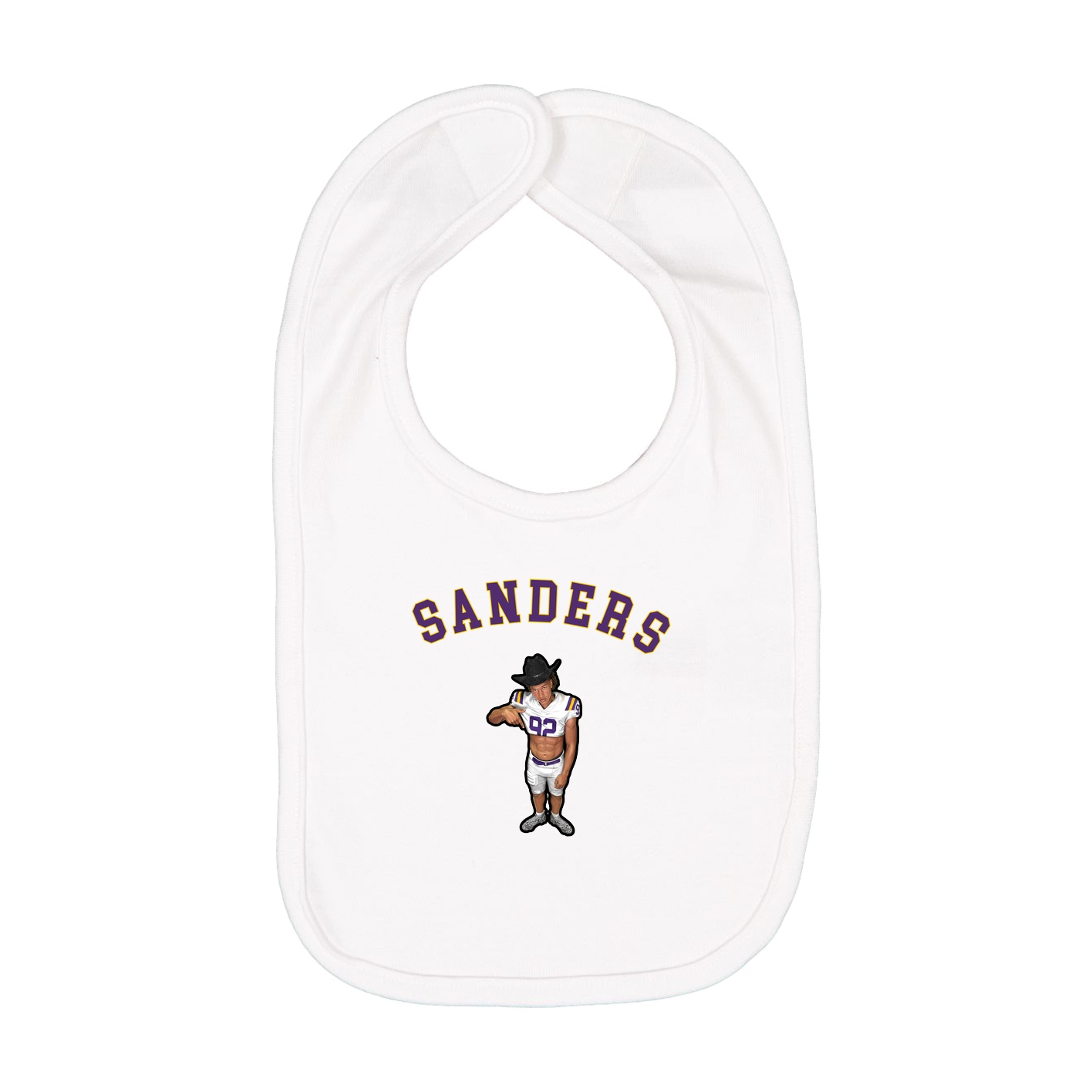 Infant Bib — Shirsey Arch in White