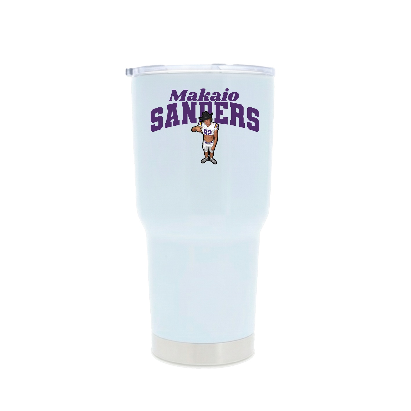 30oz Stainless Steel Tumbler — Signature Arch in White